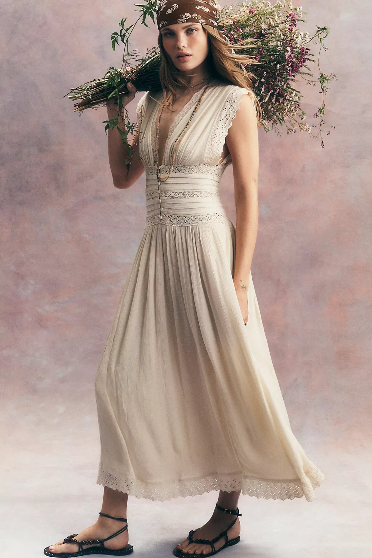 Swimming Across The Sky Midi Dress