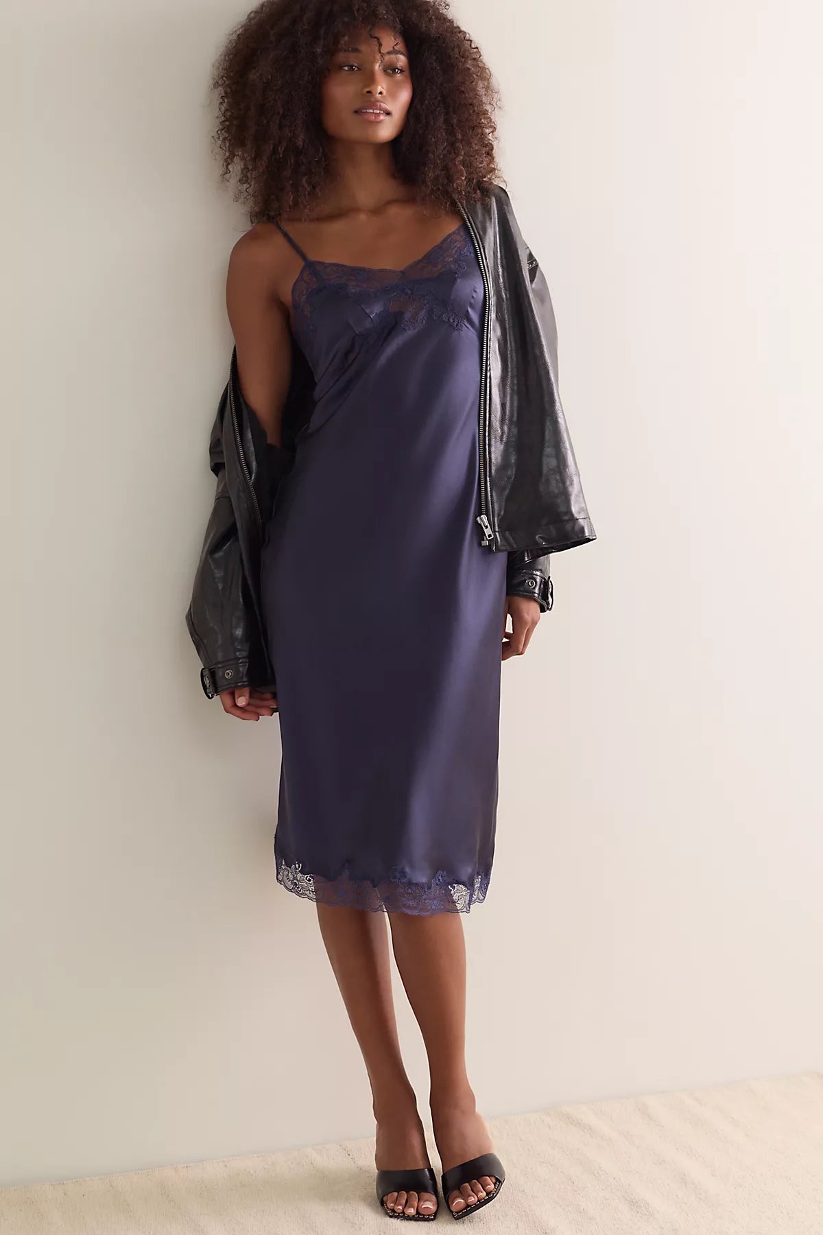 Only Hearts Silk Charmeuse Midi Slip Dress