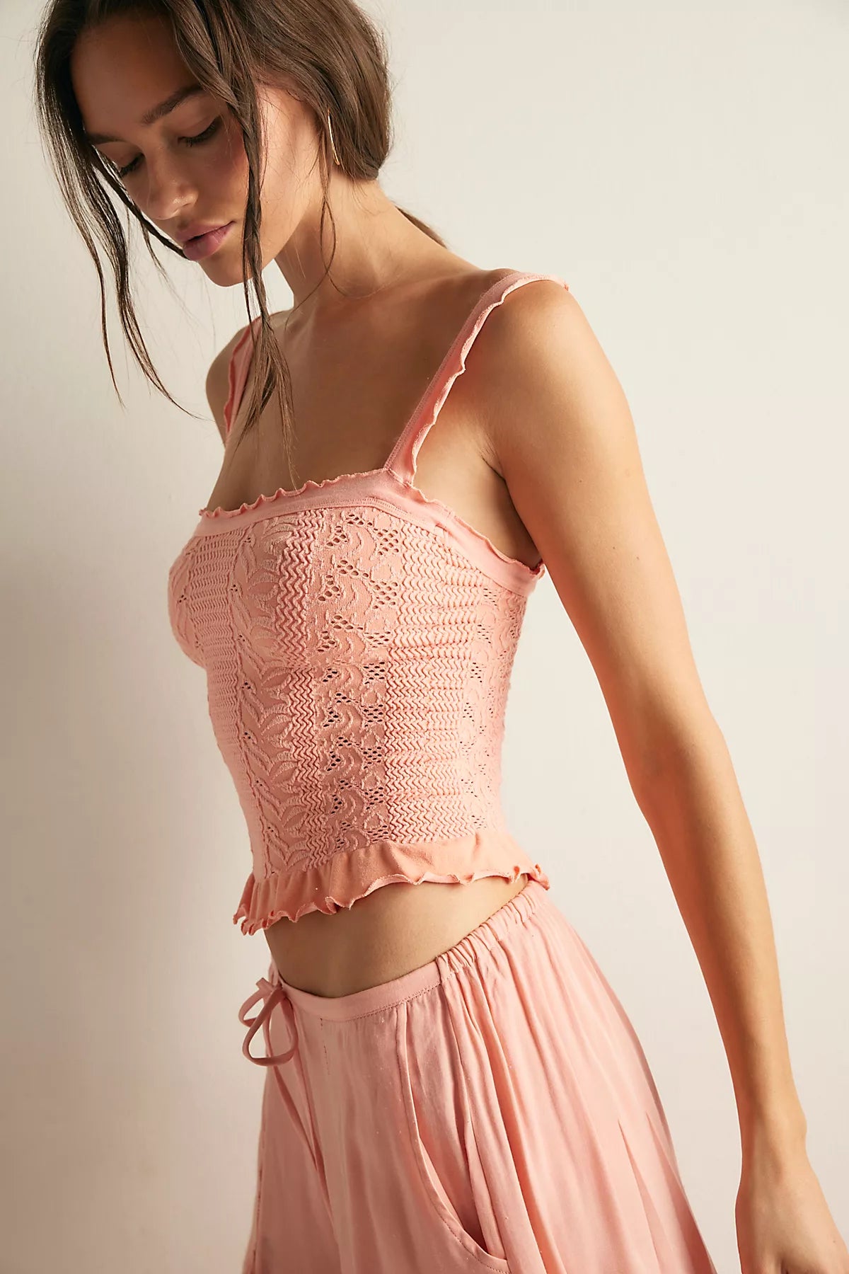 So Soft Frill Square Neck Tank