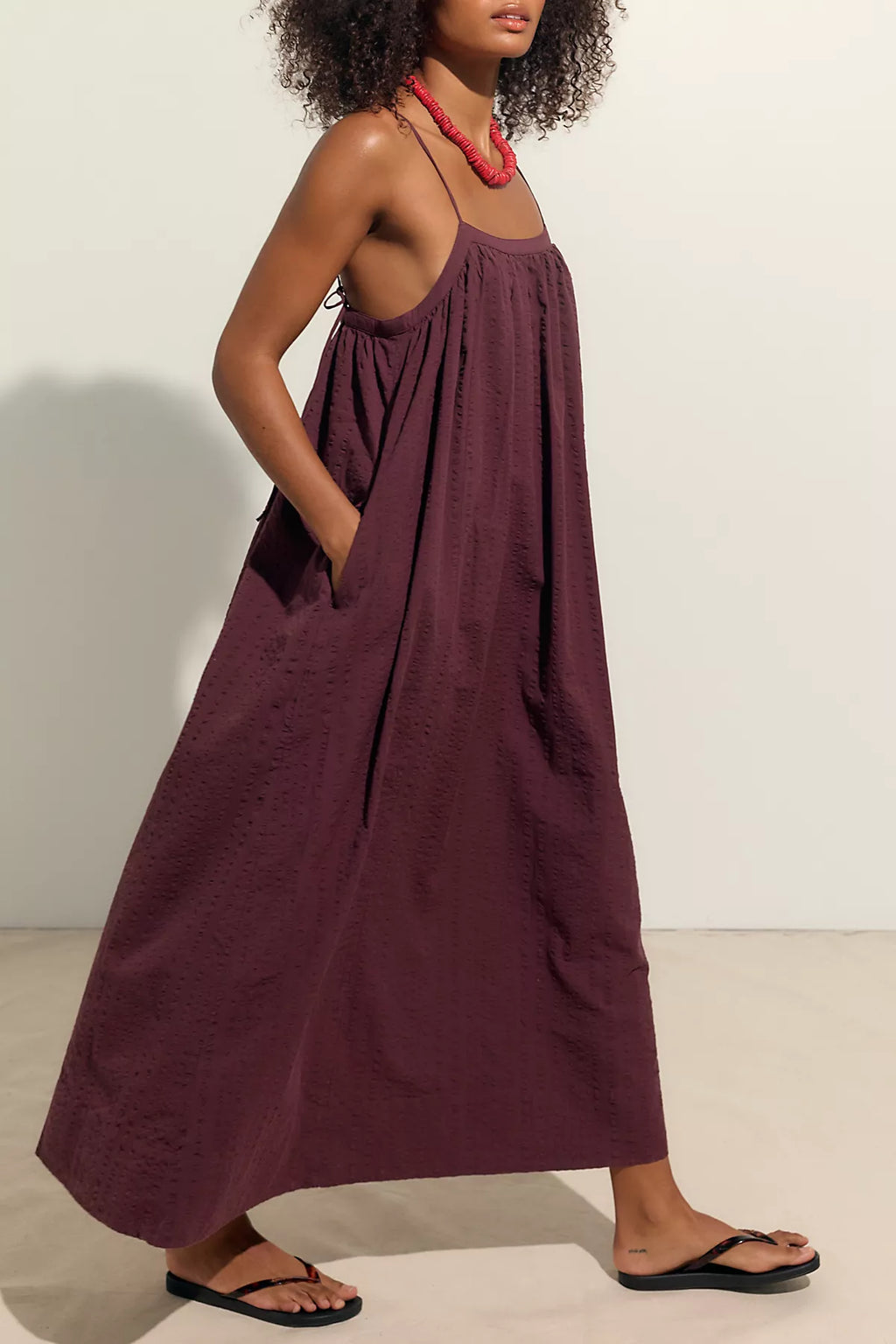 Marisol Textured Cotton Maxi Dress