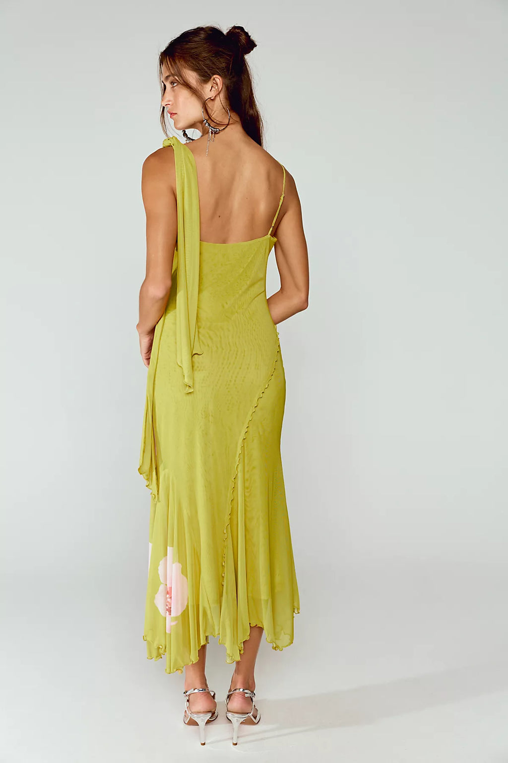 SAEMDI Floral Slip Midi Dress
