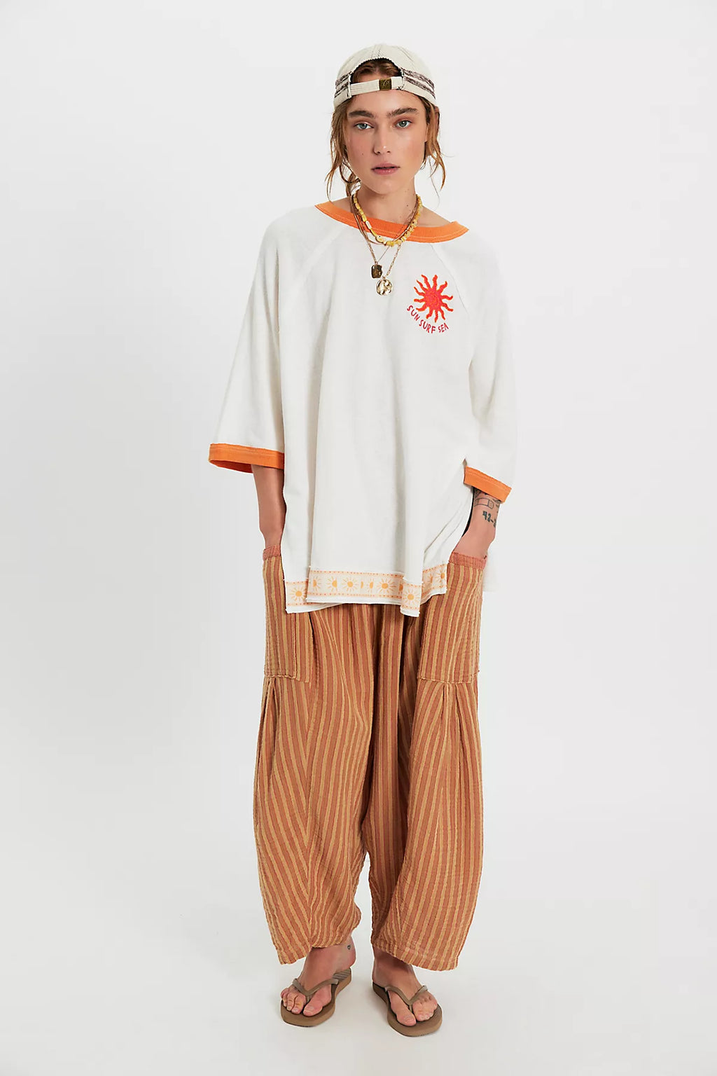 We The Free Giulia Embroidered Ringer Tee