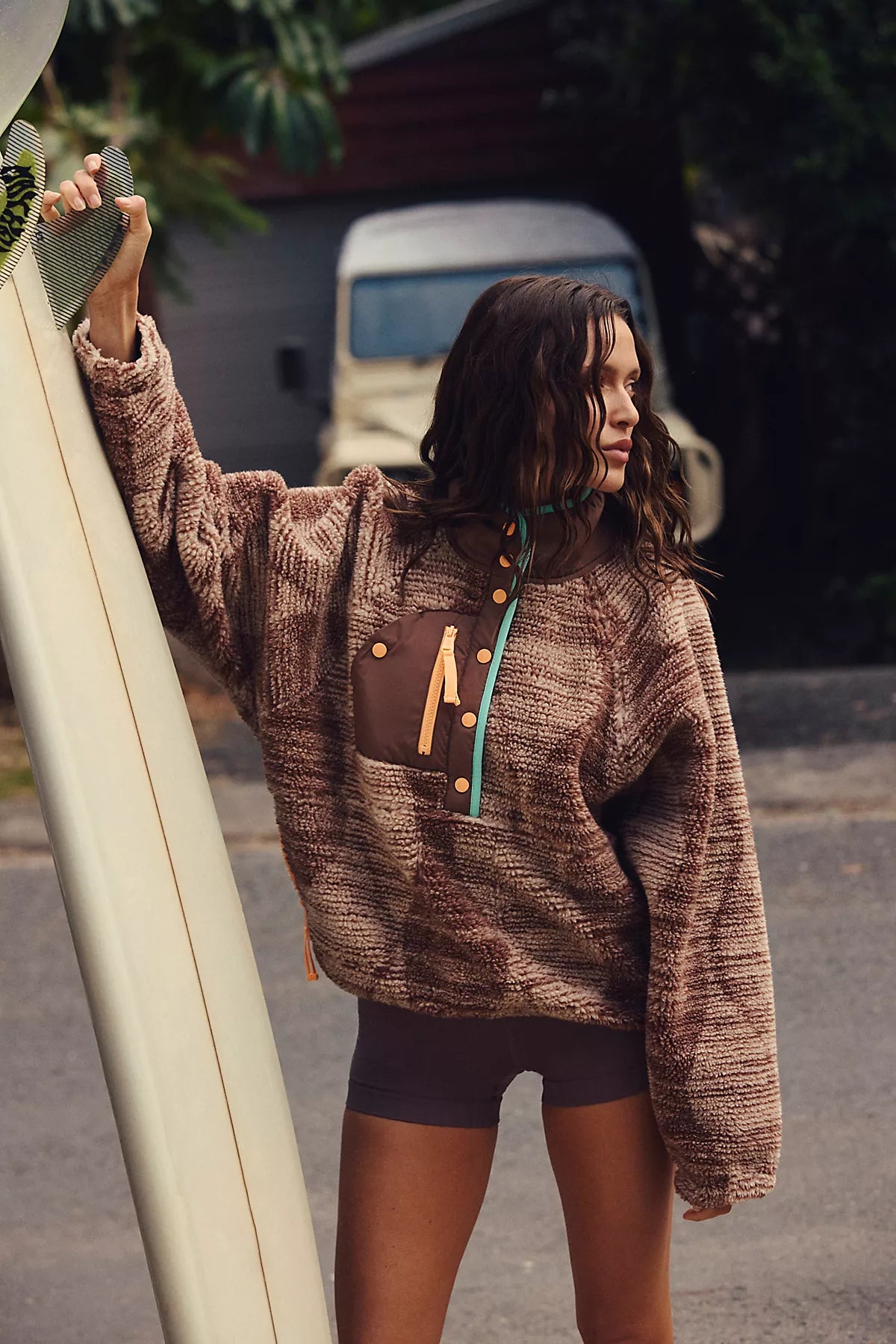 Hit The Slopes Printed Fleece Pullover