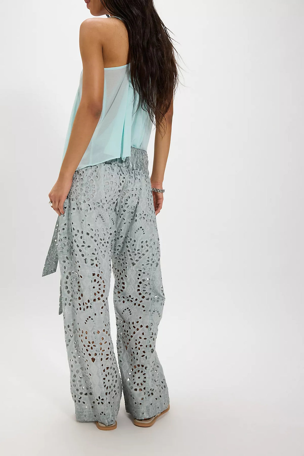 Starry Skies Eyelet Pull-On Harem Pants