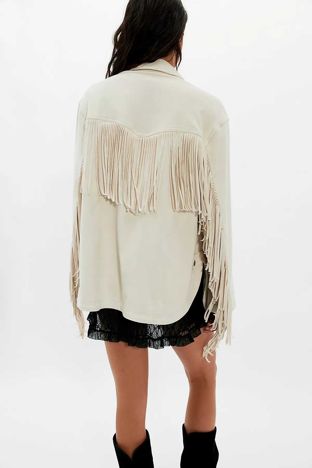 We The Free Fringe Out Vegan Suede Jacket