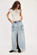 OneTeaspoon Parachute Denim Maxi Skirt