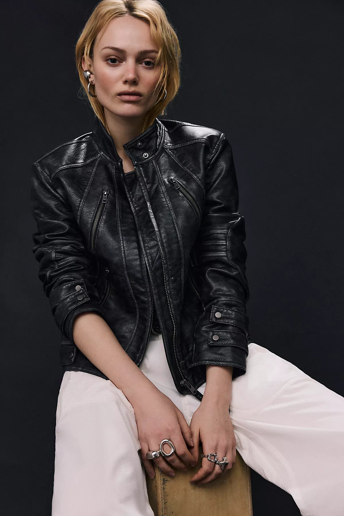 We The Free Jesse Vegan Leather Moto Jacket