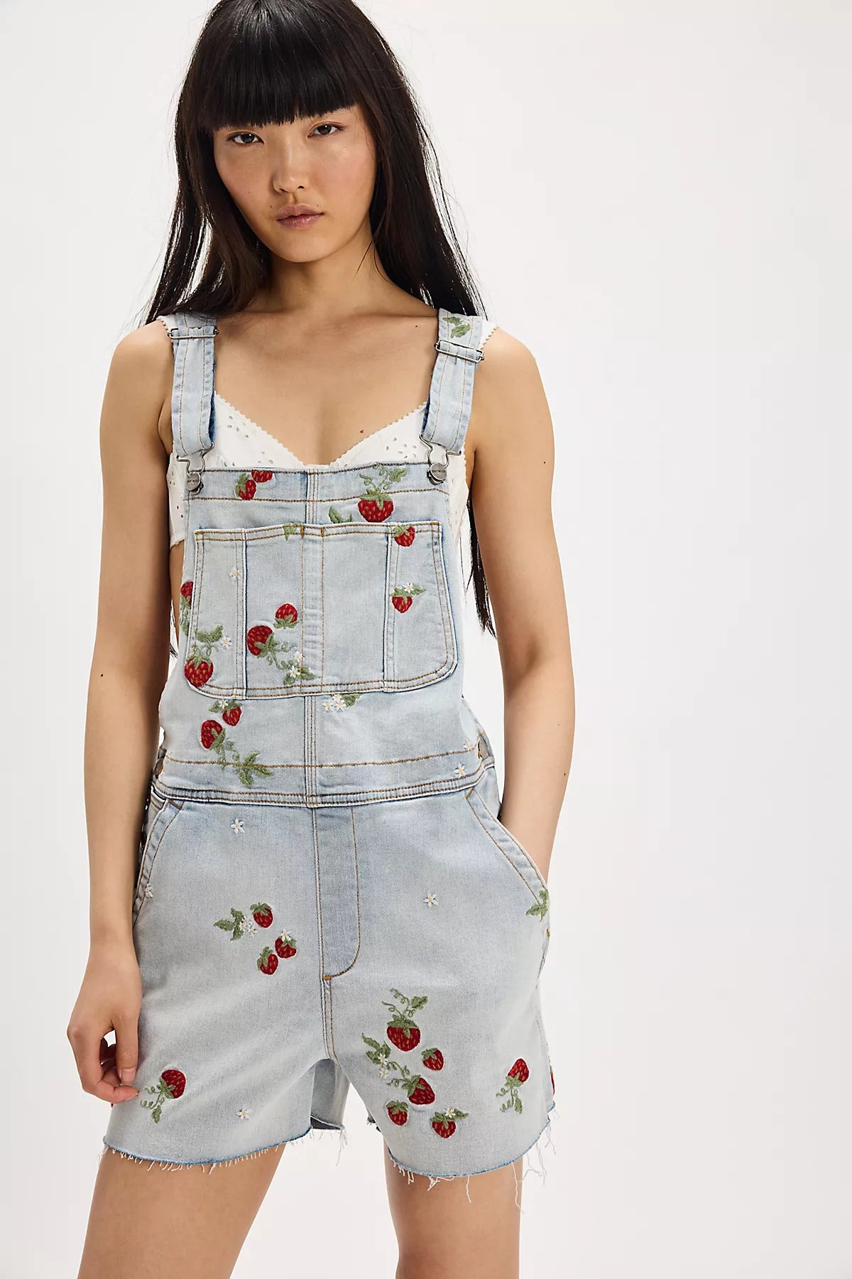 Driftwood Embroidered Shortalls