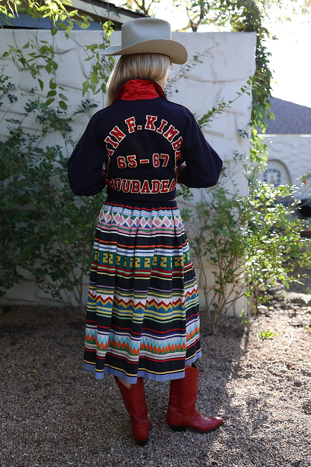 Vintage Rare 1950s Patchwork Full Skirt by Lauren Owen of Texas