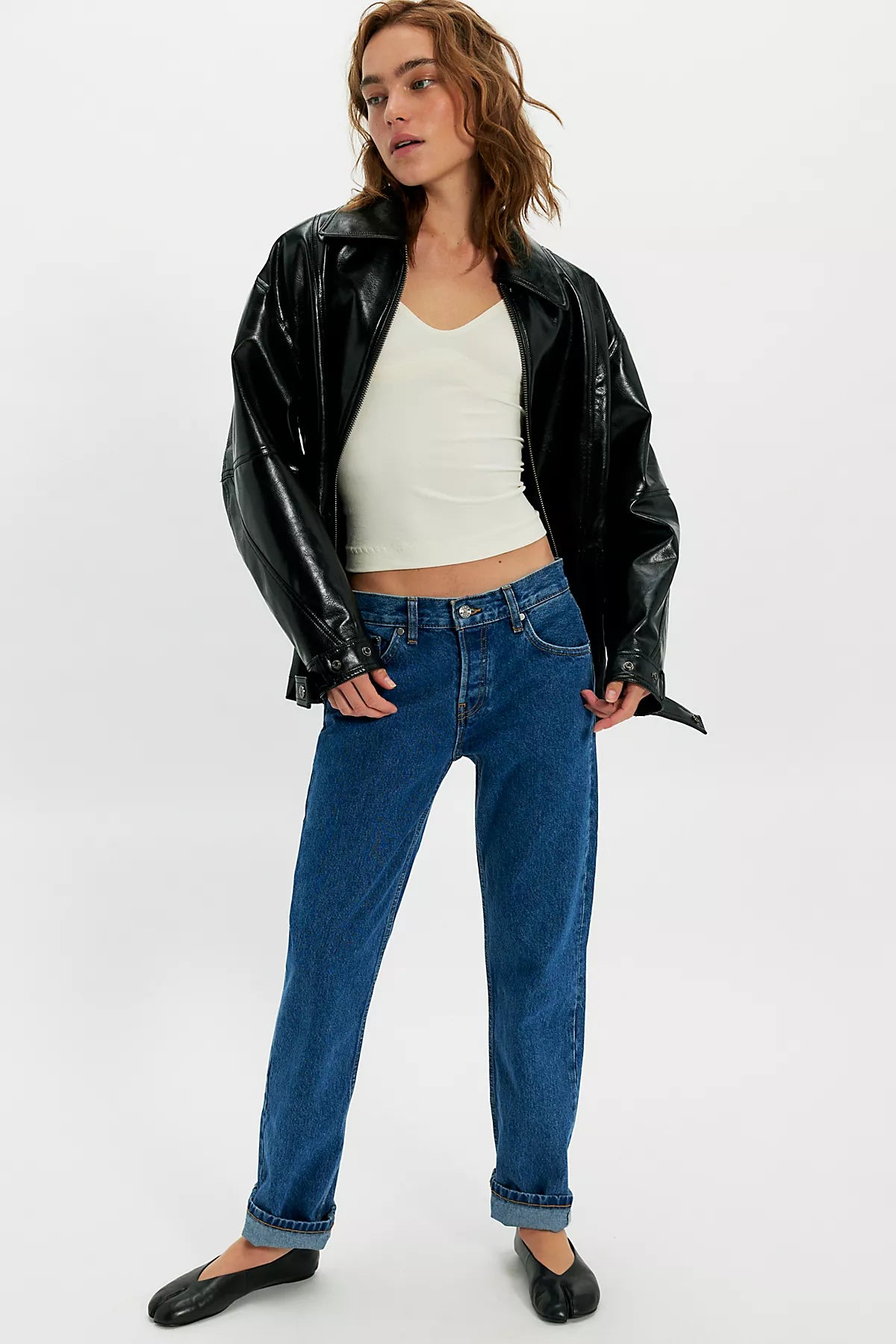 EB Denim Ariel Mid-Rise Wedgie Jeans