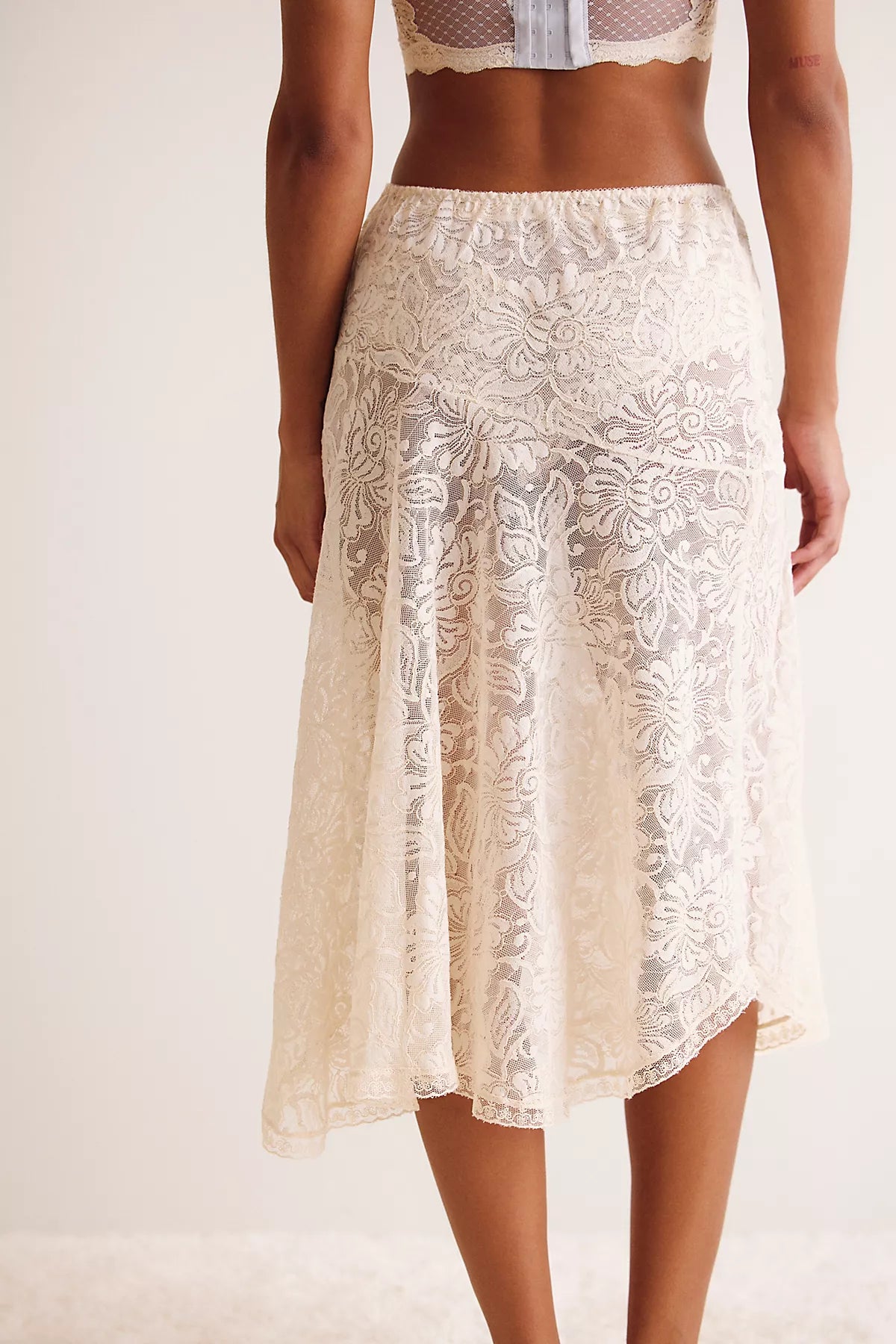 Sheer Emotion Midi Slip Skirt