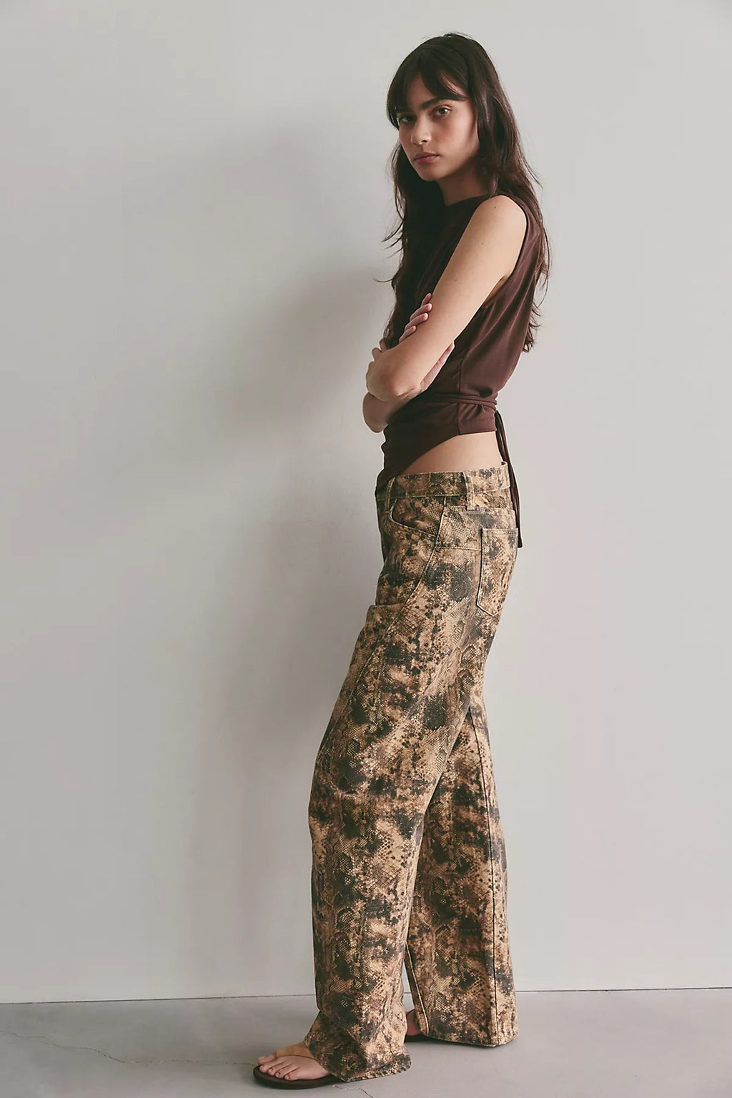 We The Free Fable Printed Twisted Jeans
