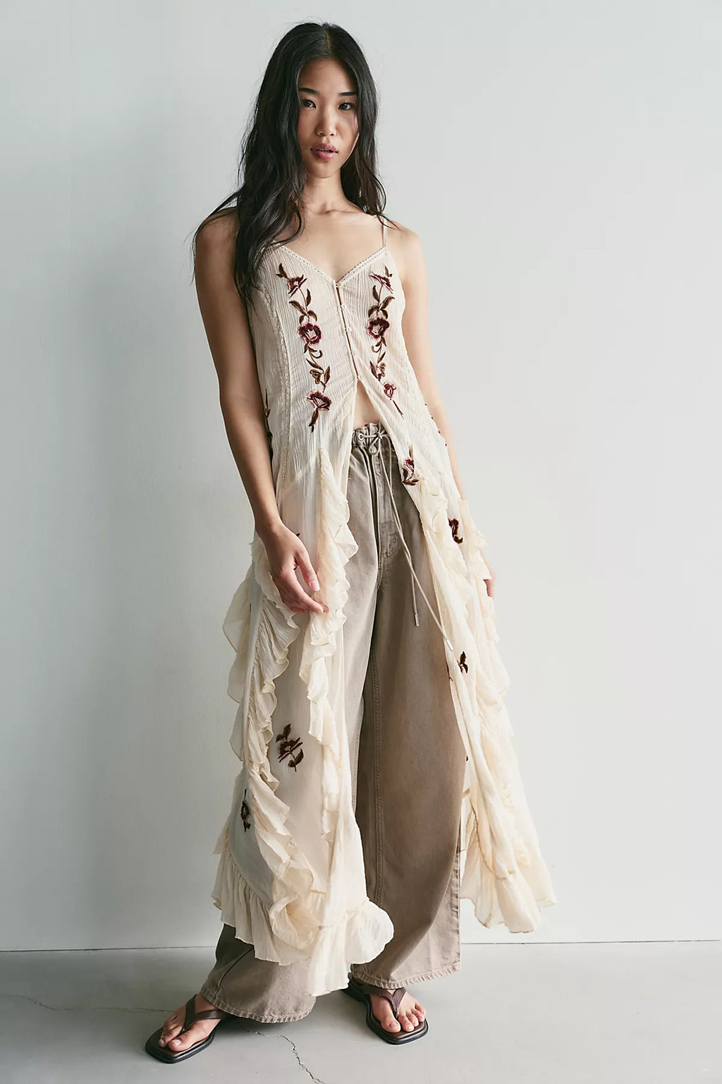 Rosa Embroidered Maxi Top