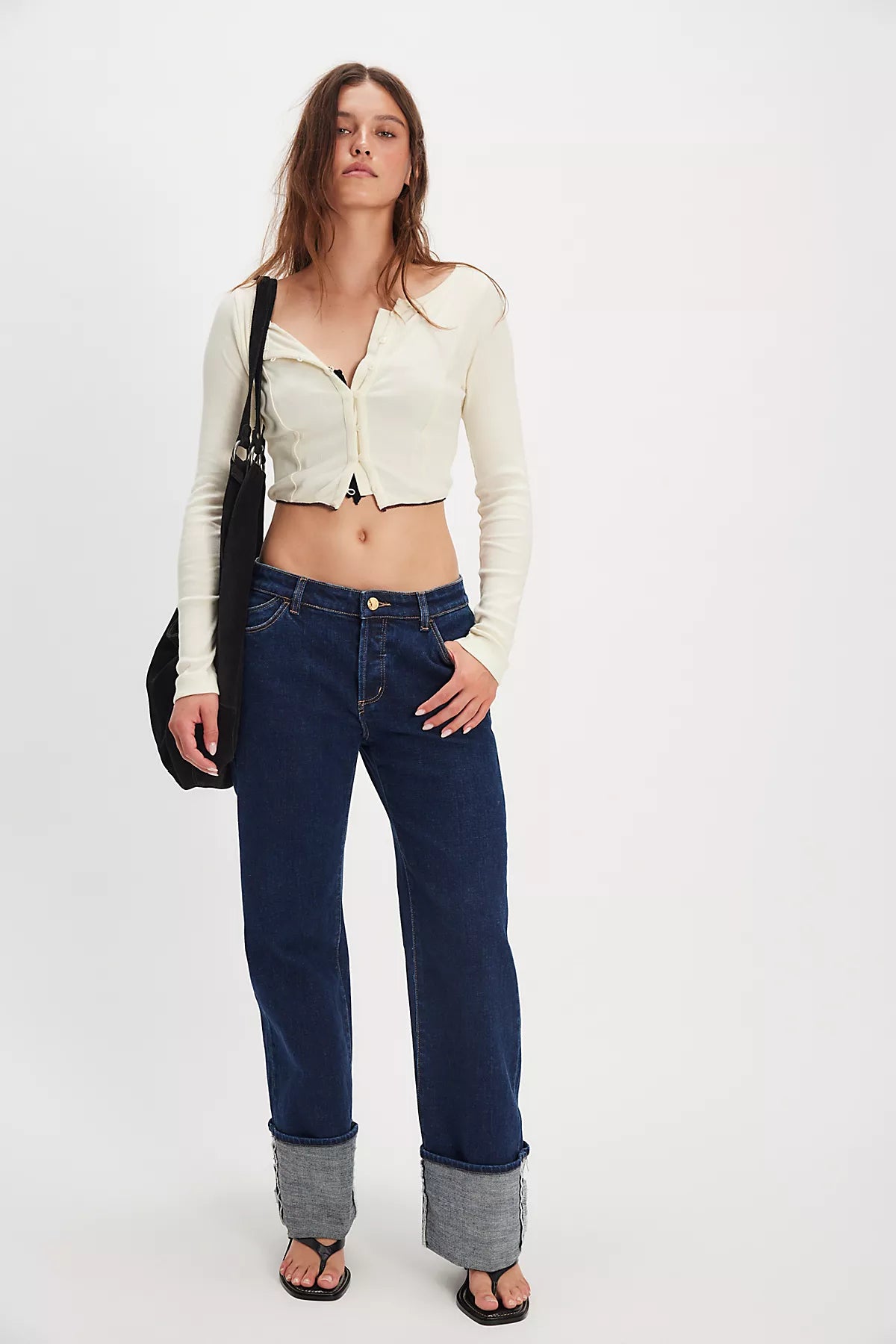 Rolla's Heidi Low-Rise Turn Up Jeans
