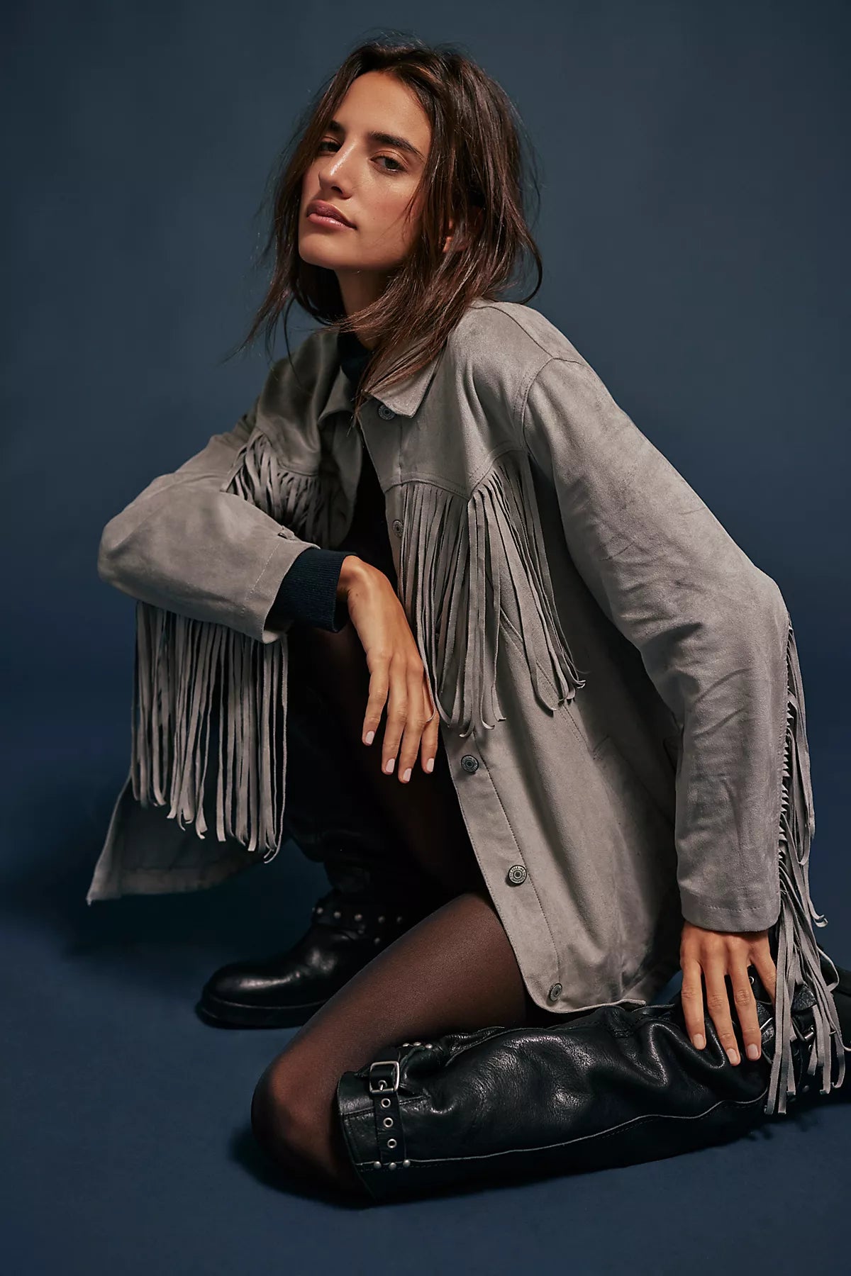 We The Free Fringe Out Vegan Suede Jacket