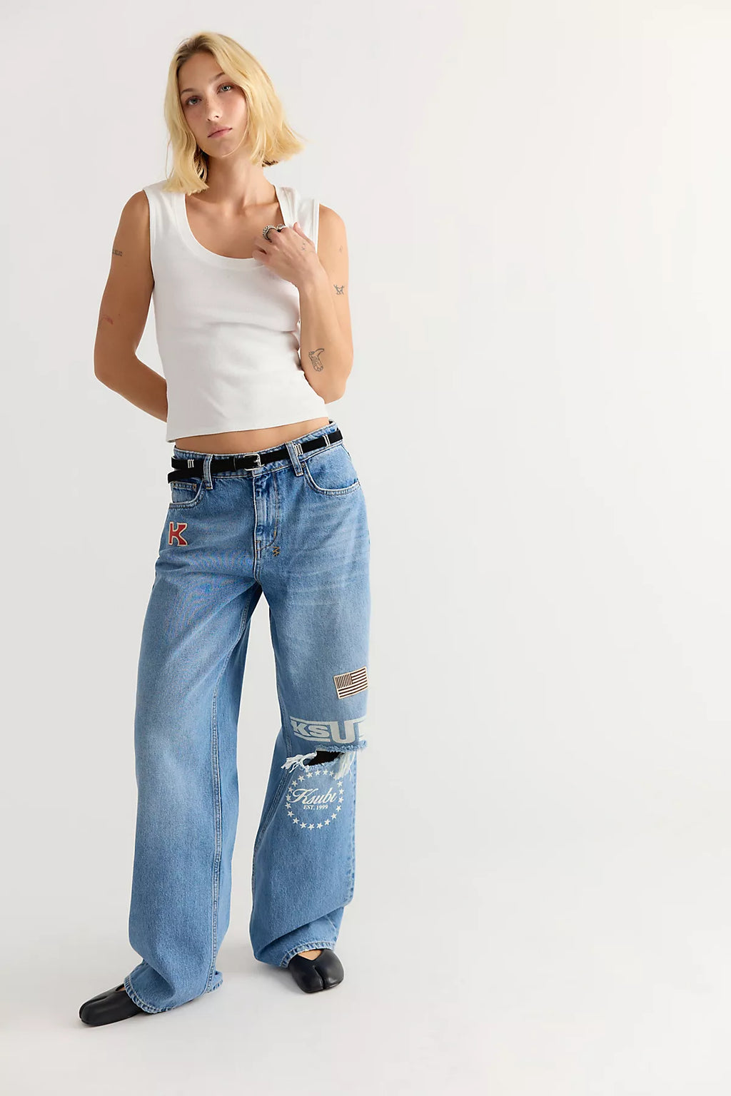 Ksubi Patched Low Rider Jeans