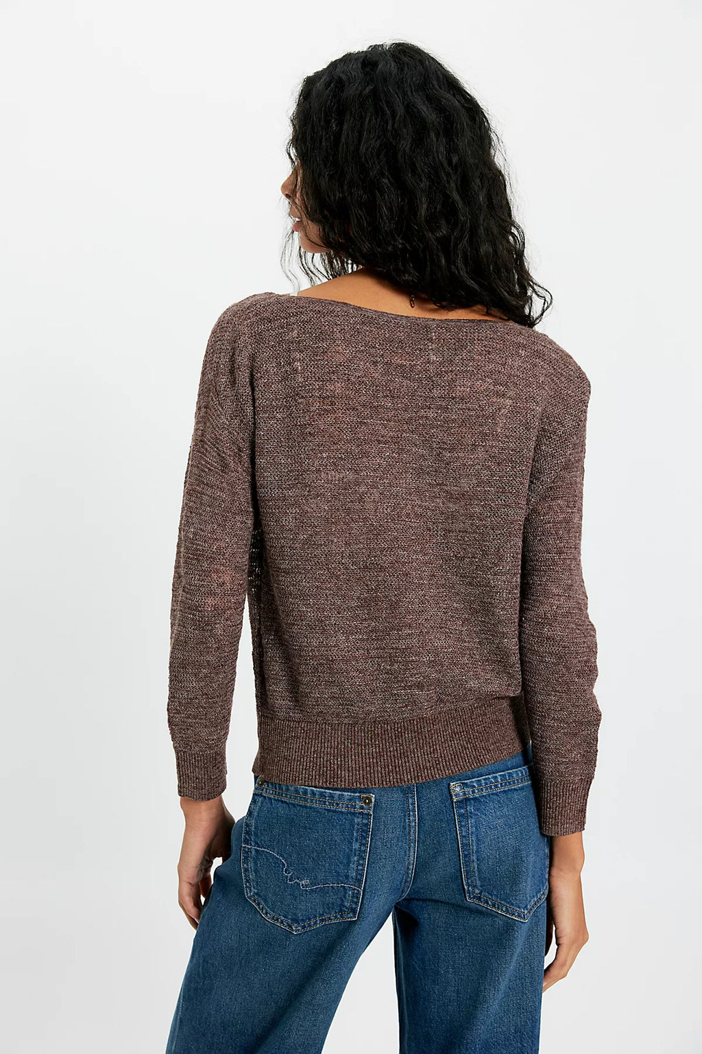 Soft Focus Fine Gauge Linen Pullover