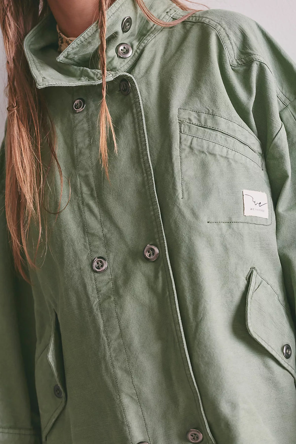 We The Free Collins Washed Canvas Funnel-Neck Jacket