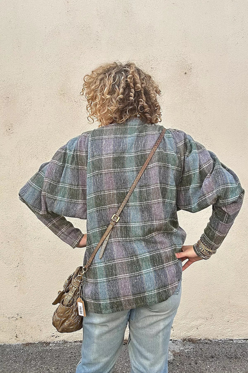 Vintage Issey Miyake Grey Plaid Shirt Selected by The Curatorial Dept.