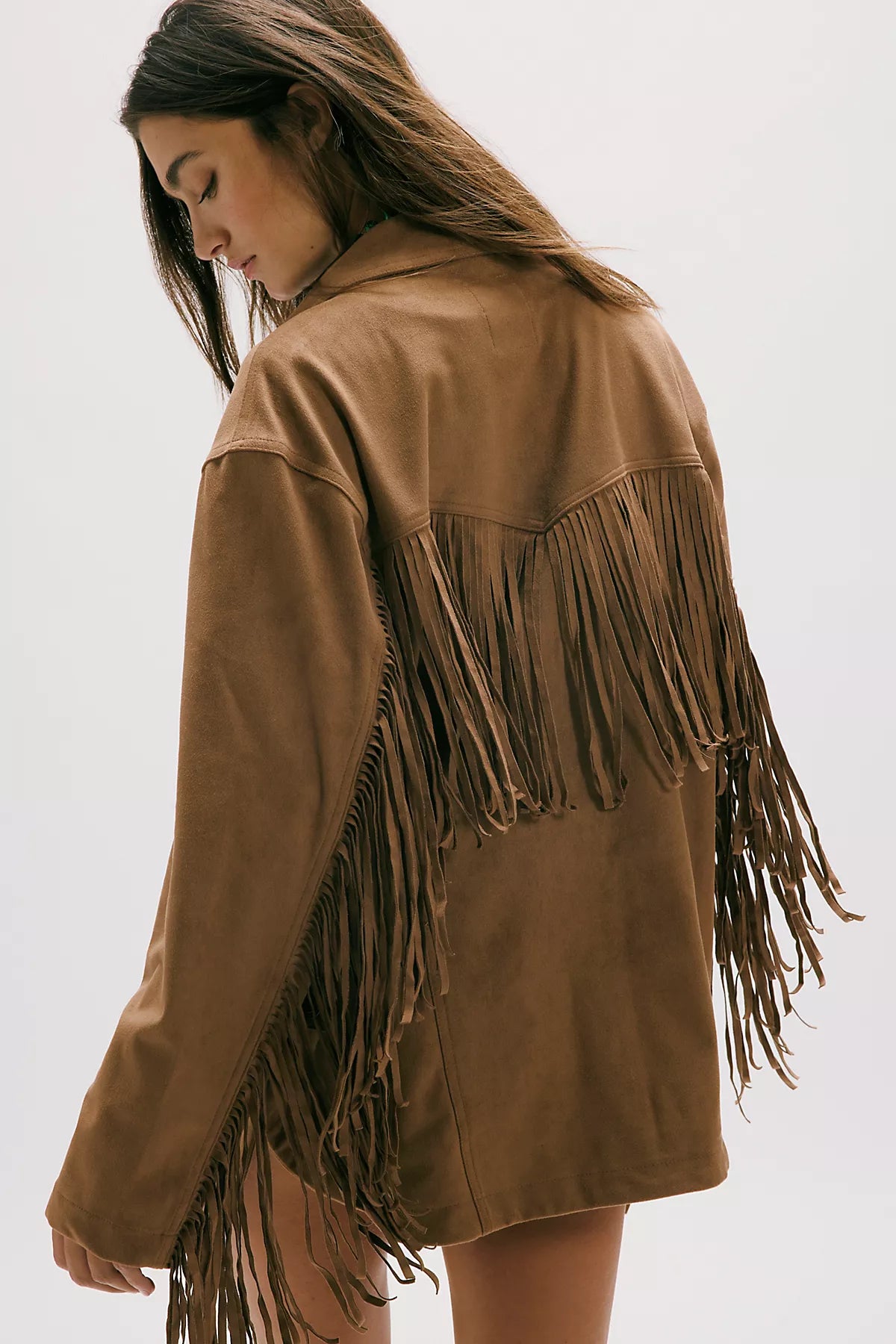 We The Free Fringe Out Vegan Suede Jacket