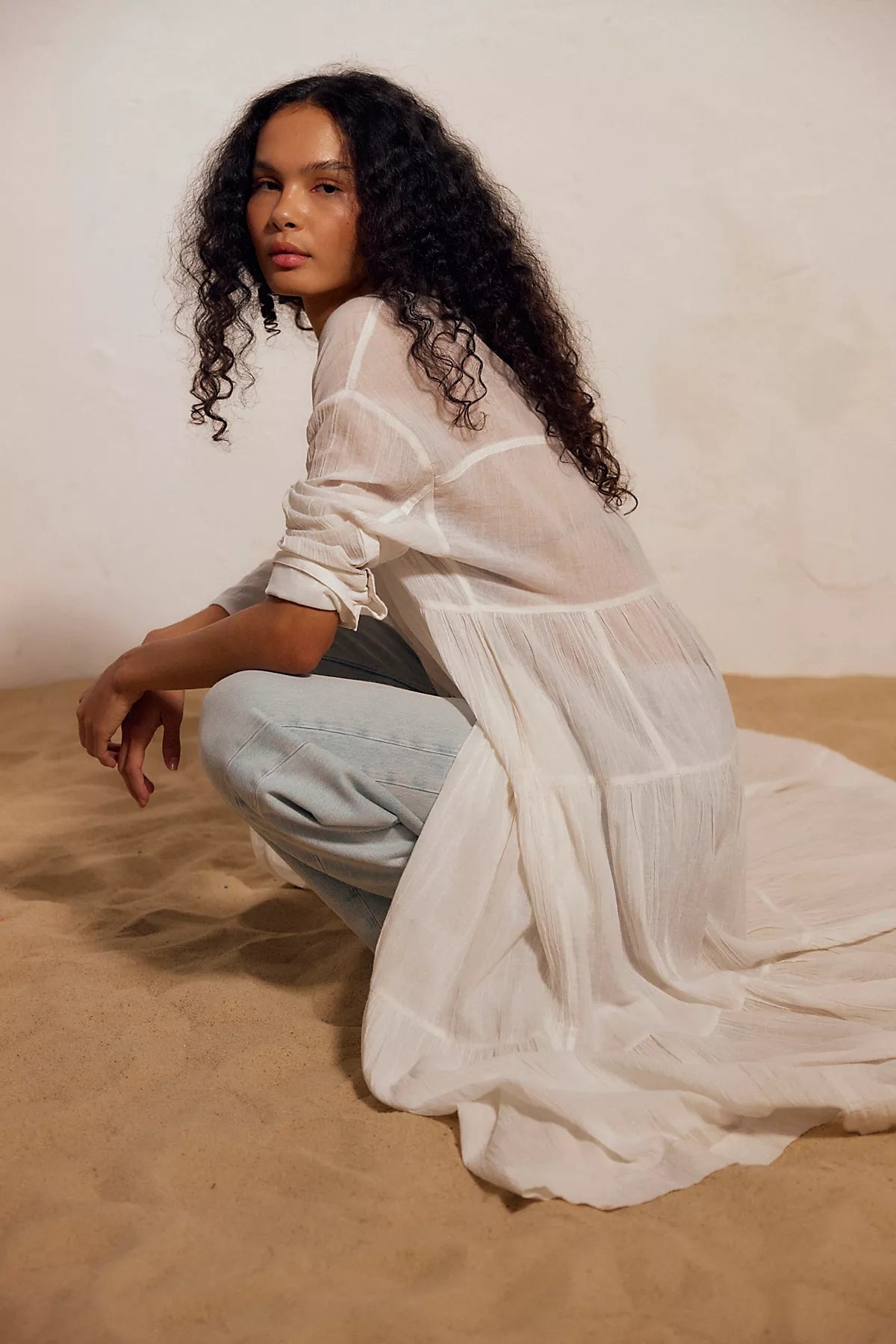 Salt Breeze Cotton Midi Dress