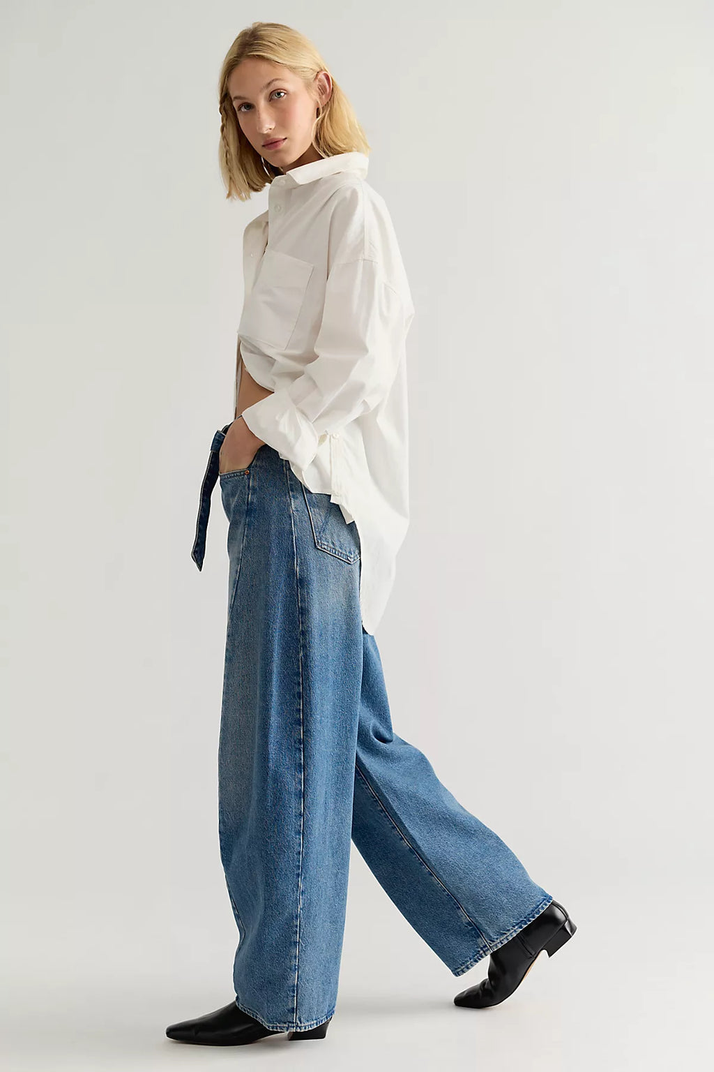 Snacks! by MOTHER The Belted Spoonful Nerdy Jeans