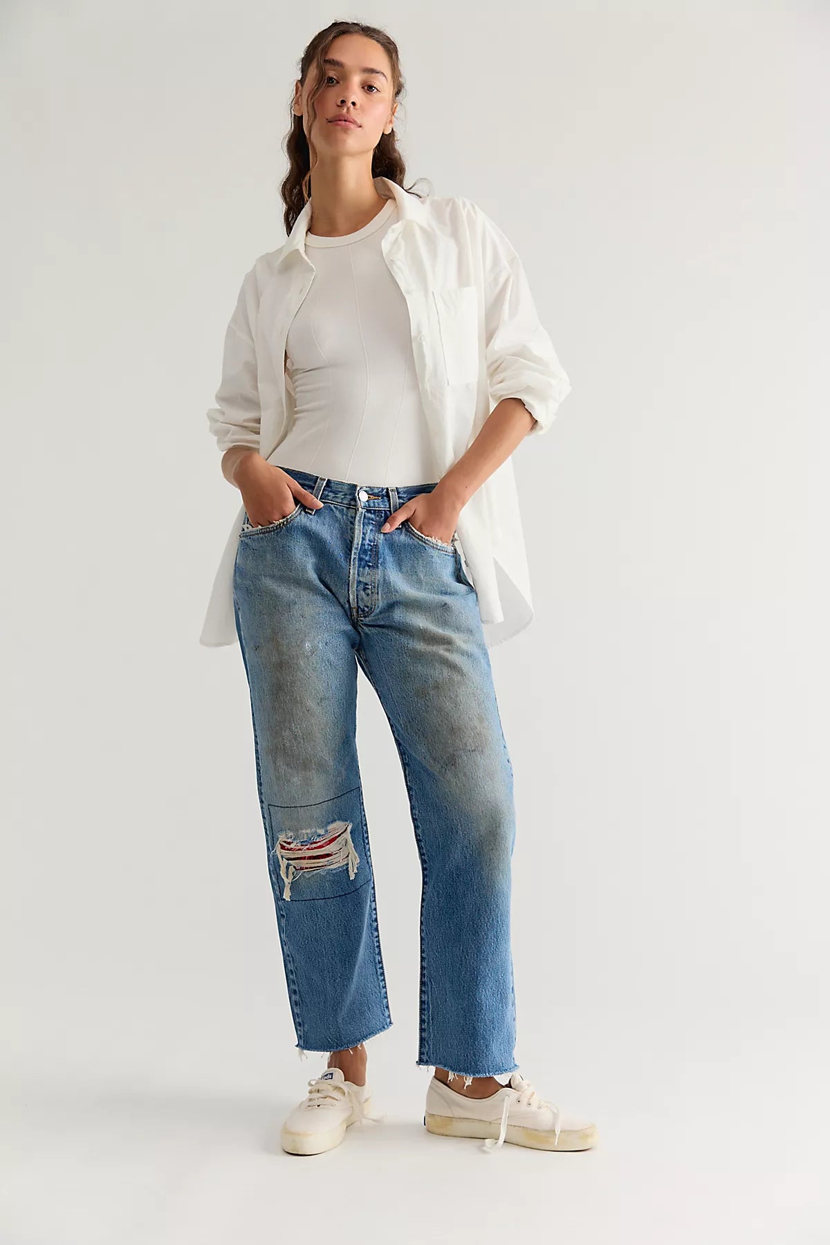 RE/DONE Levi's Bandana Boyfriend Jeans