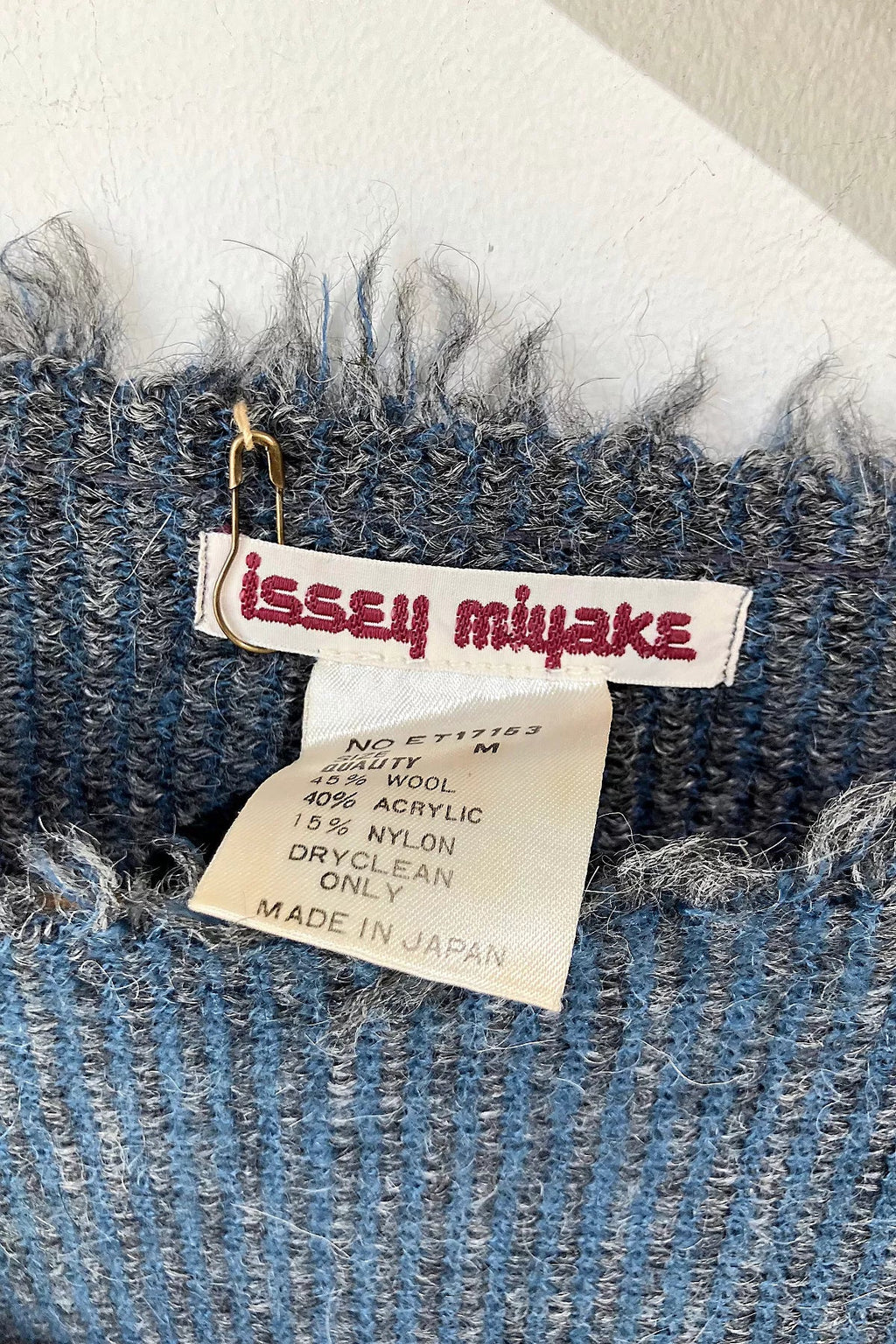 Vintage Issey Miyake Blue Batwing Sweater Selected by The Curatorial Dept.