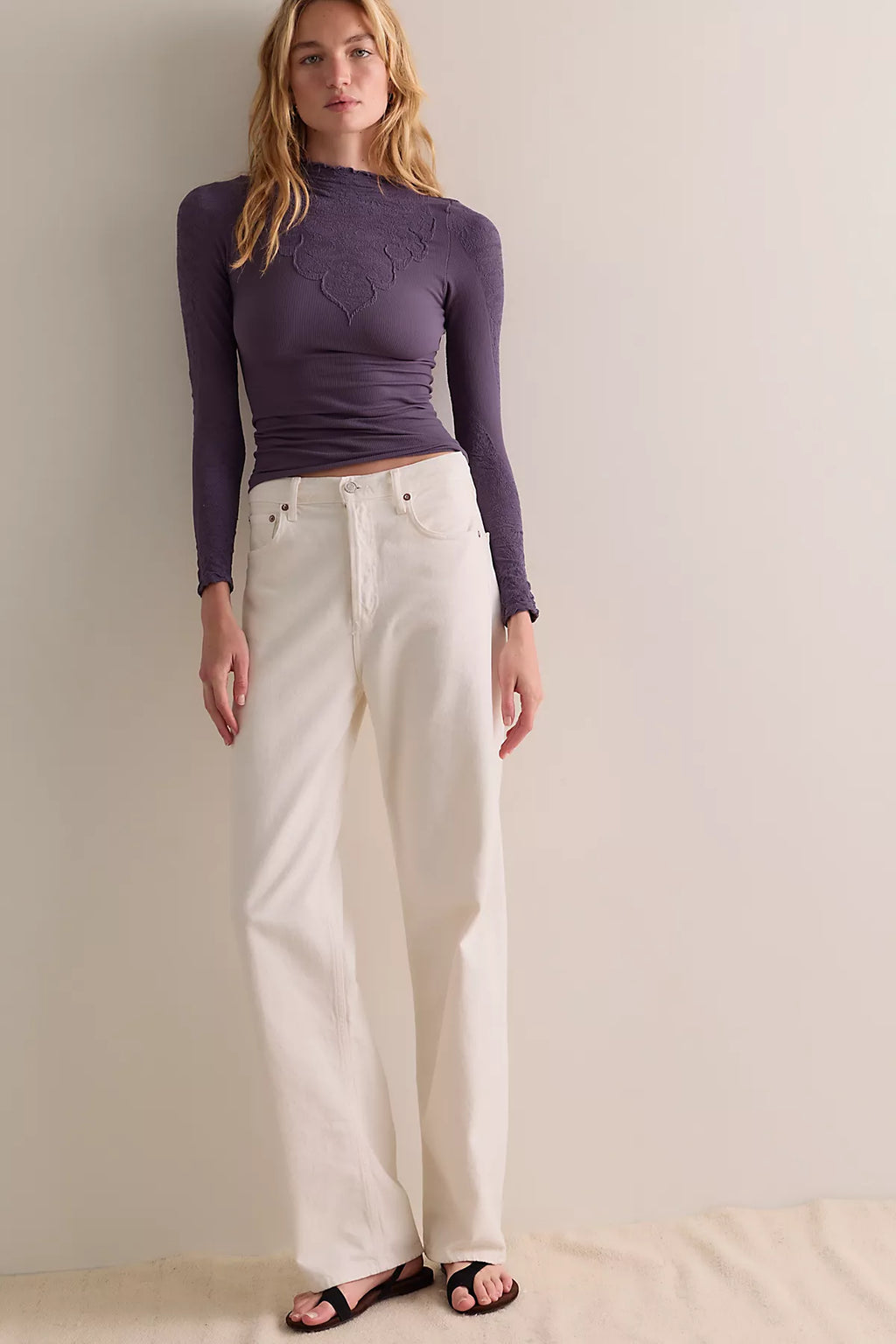 Mixed Feelings Mock Neck Top