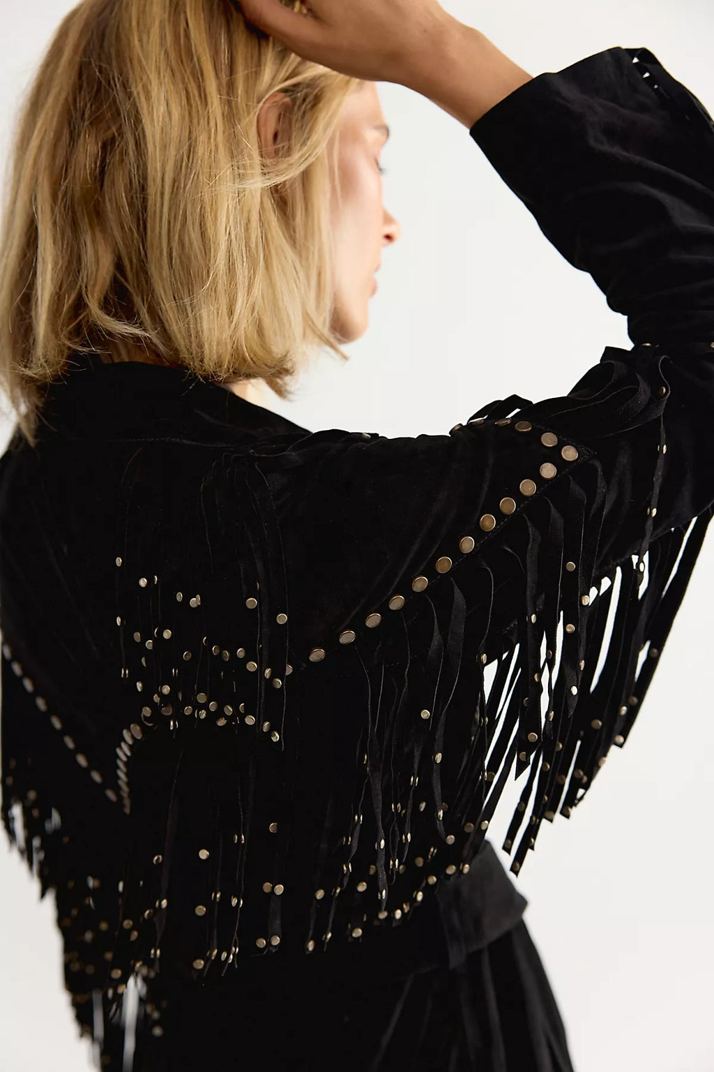Understated Leather Fringe Suede Trench Coat