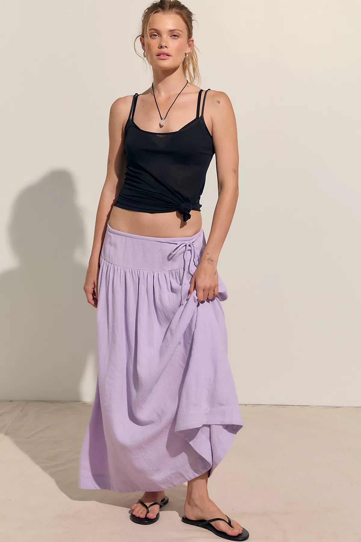 Sandshell Linen Skirt Set