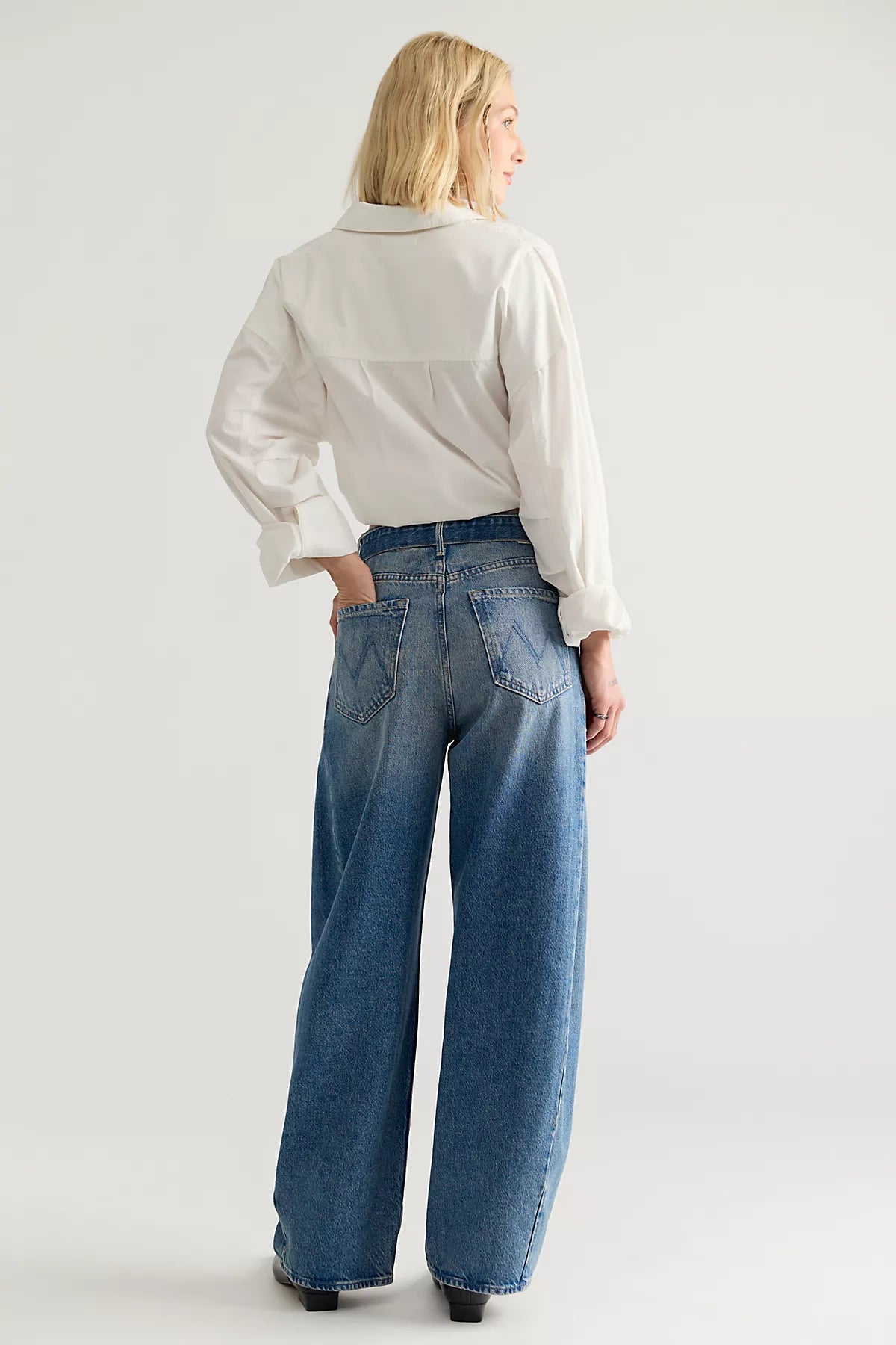 Snacks! by MOTHER The Belted Spoonful Nerdy Jeans