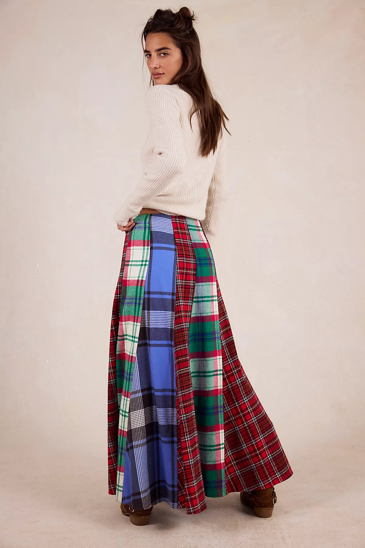 Maizie Plaidwork Maxi Skirt
