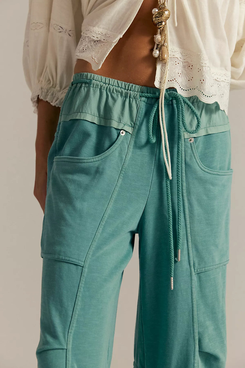 We The Free Sky Riser Knit Wide-Leg Pull-On Pants