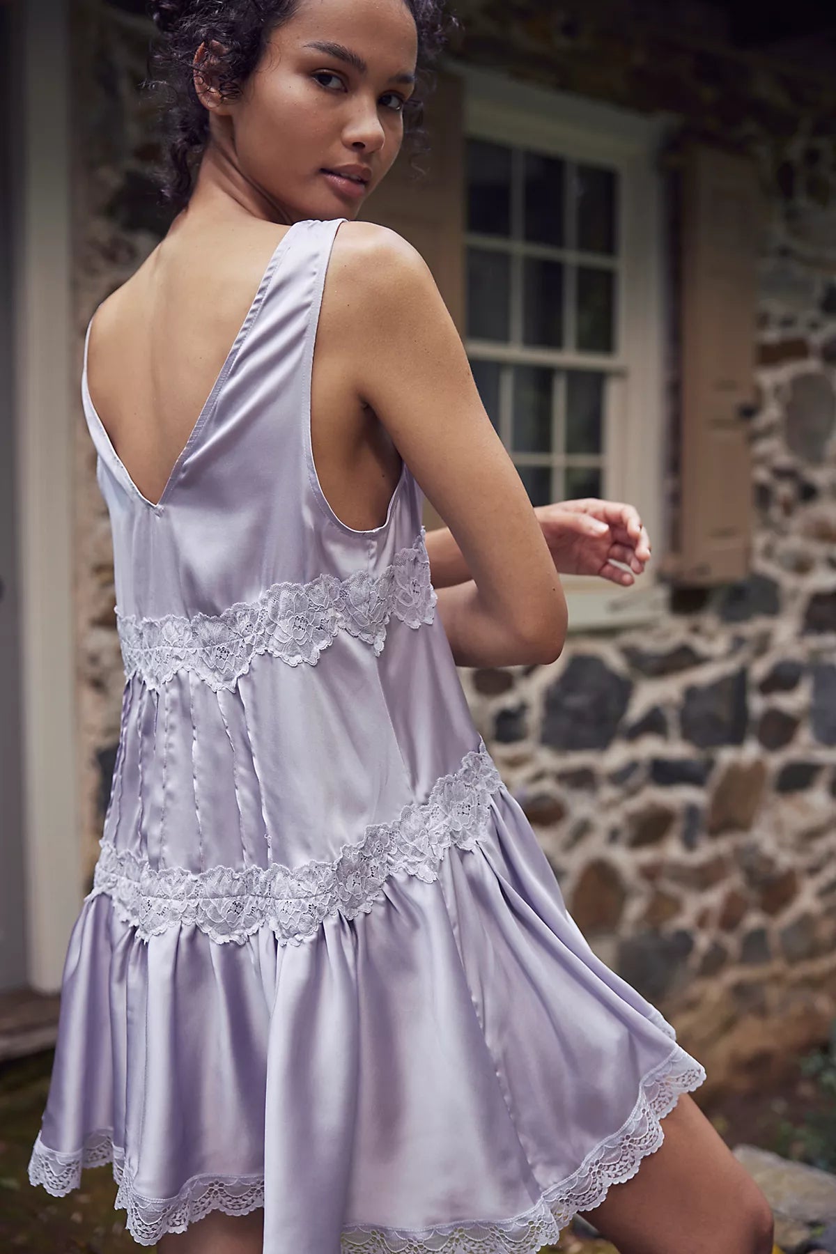 In This Groove Mini Slip Dress