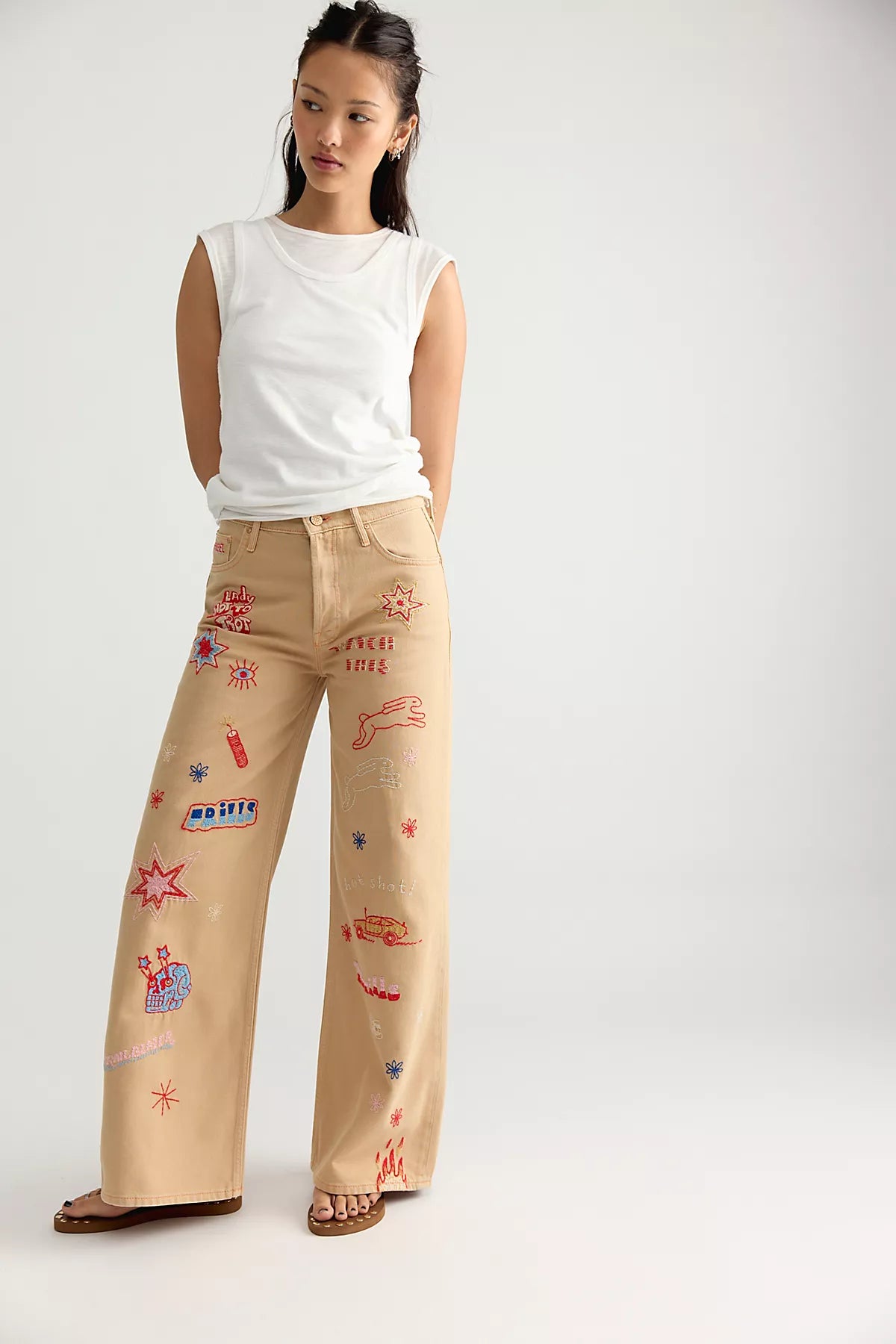 Snacks! by MOTHER The Mid-Rise Double Dip Nerdy Jeans