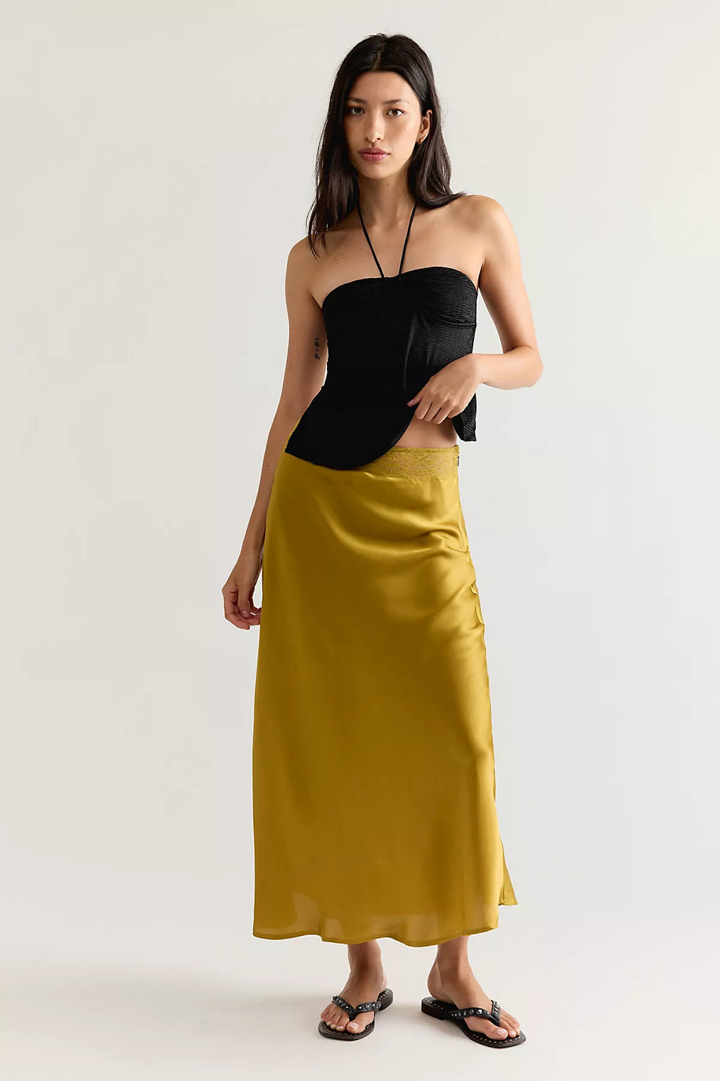 Valeria Midi Slip Skirt