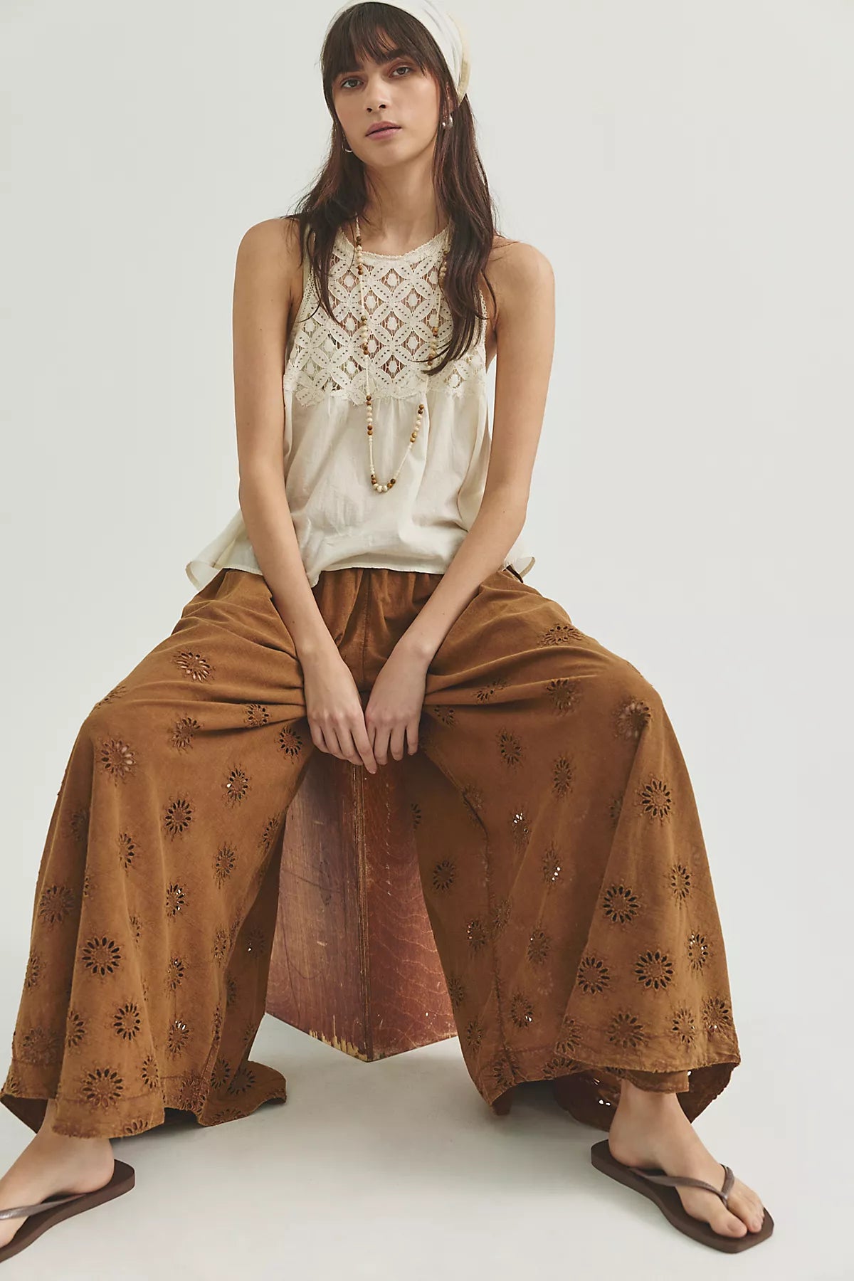 Sweet Serenade Pull-On Wide-Leg Pants
