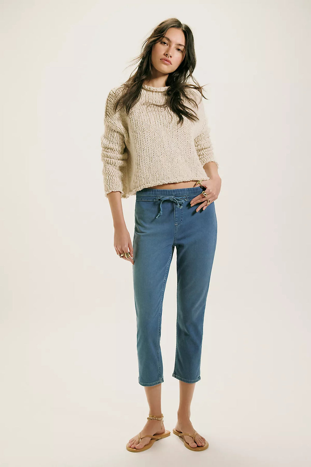 We The Free Knockout Mid-Rise Crop Jeans