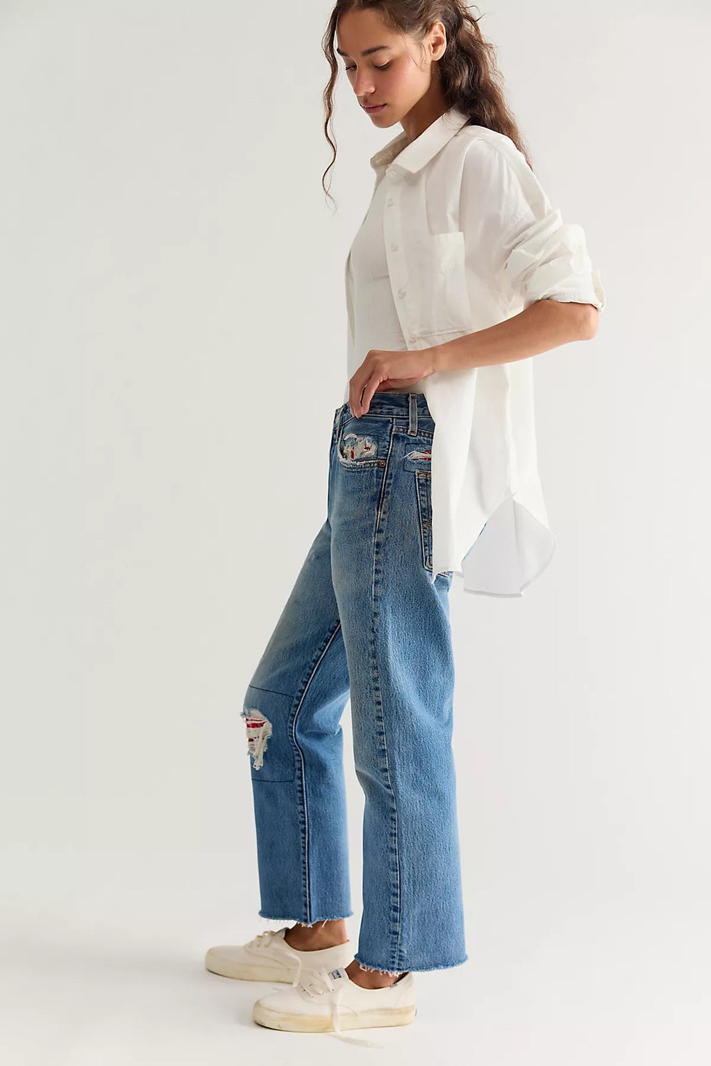 RE/DONE Levi's Bandana Boyfriend Jeans