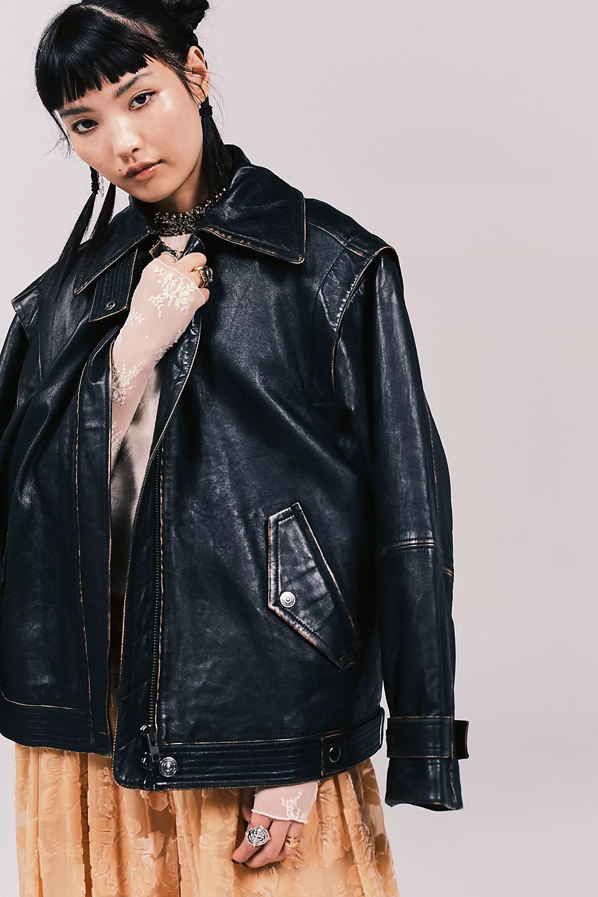 We The Free Parker Leather Jacket