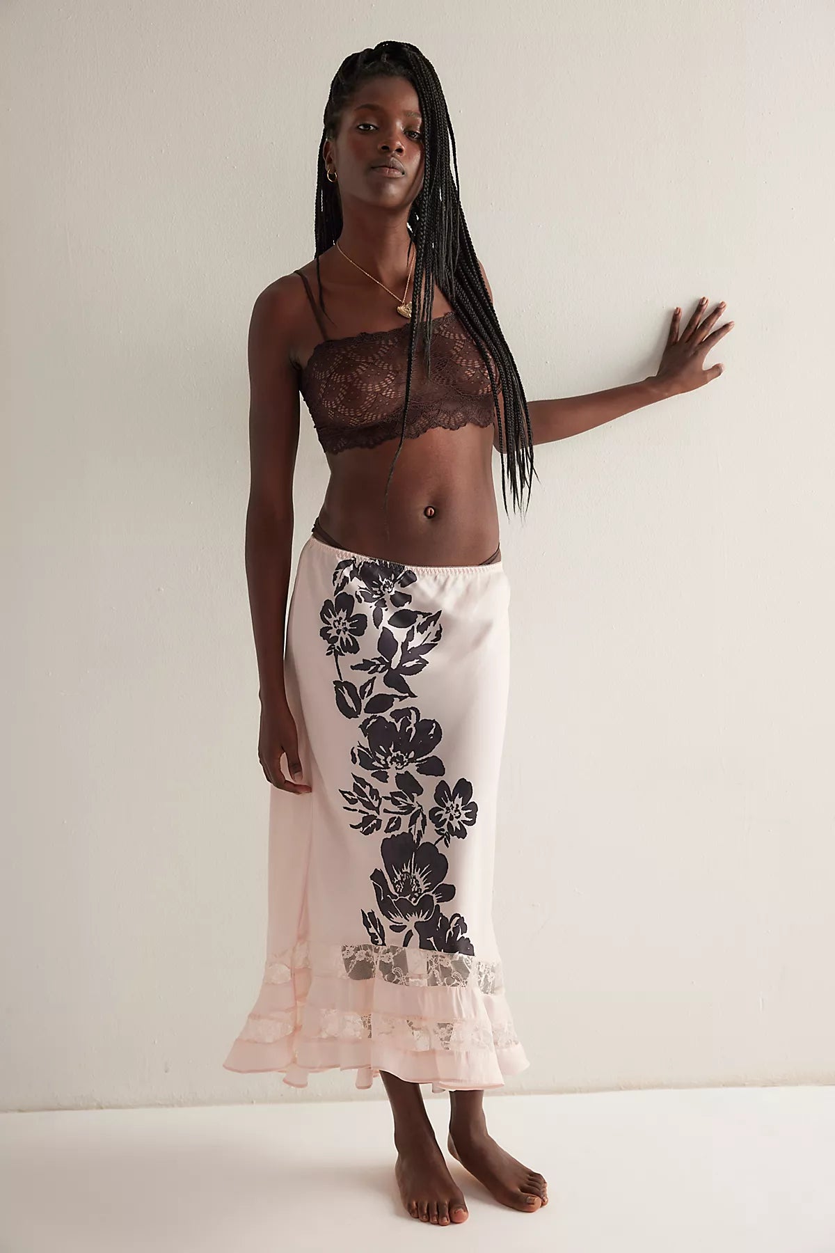 Long Lost Lover Printed Maxi Slip Skirt