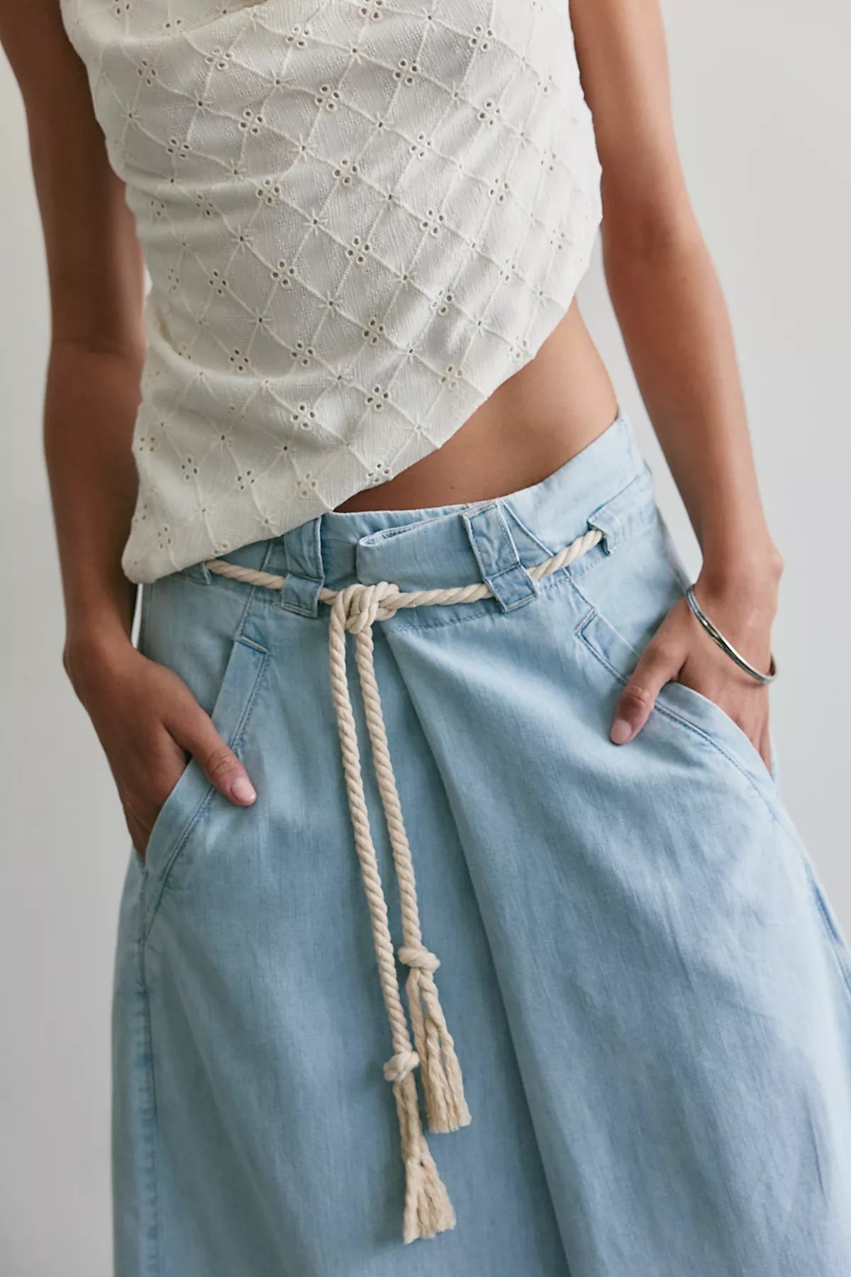 We The Free Harbor Wrap Wide Leg Jeans