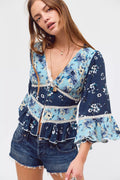 Stella Mixed Print Top