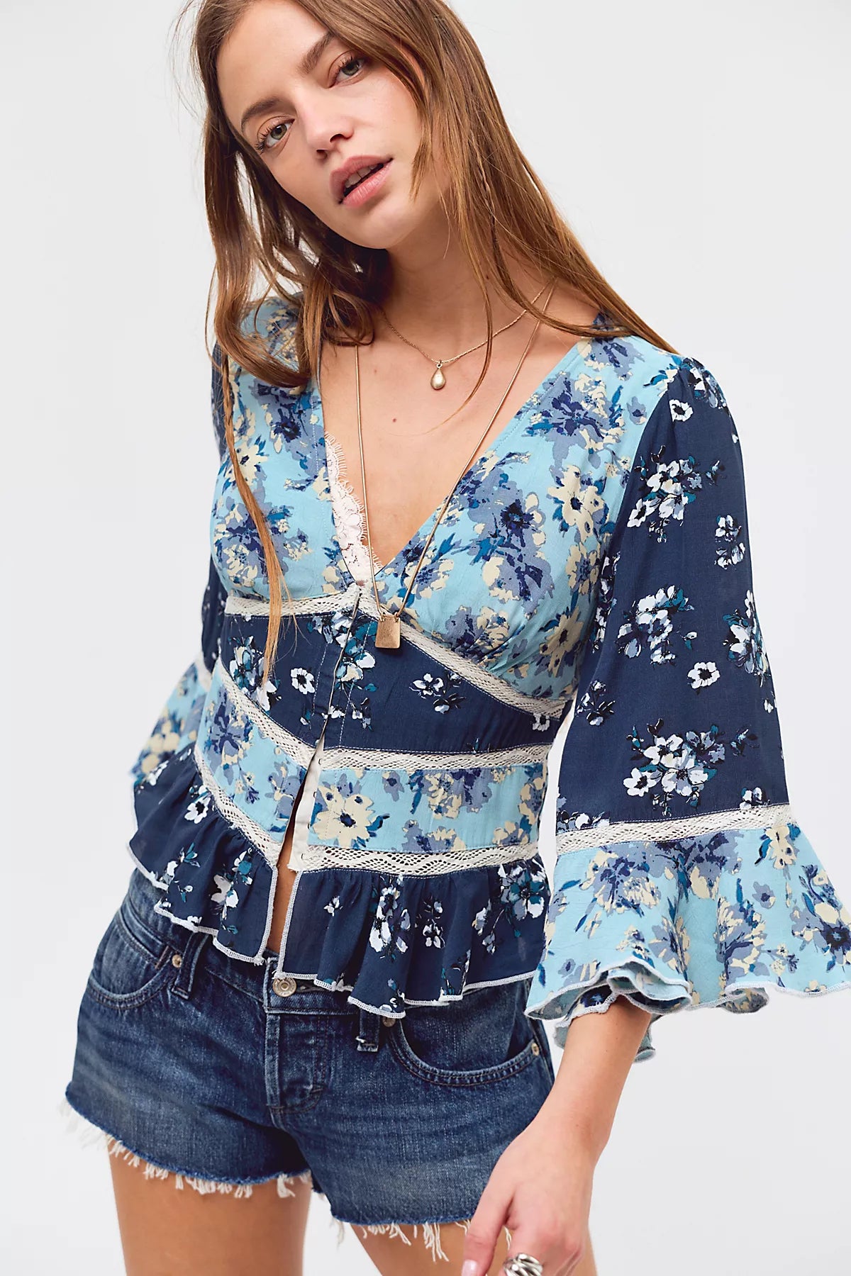 Stella Mixed Print Top