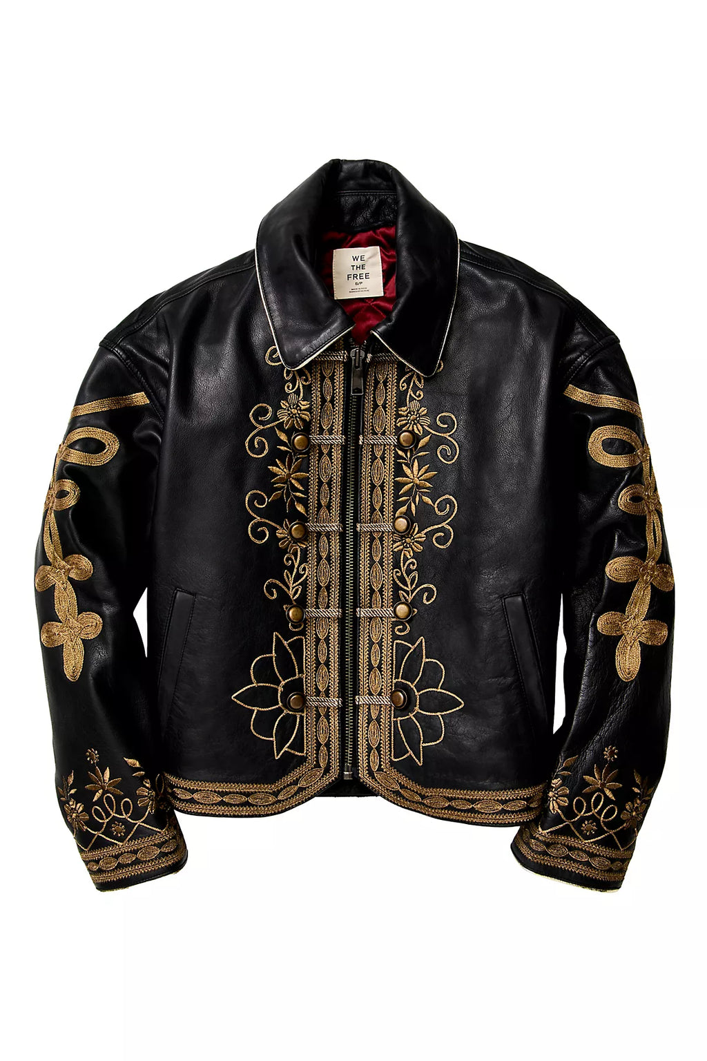 We The Free Lana Leather Band Jacket