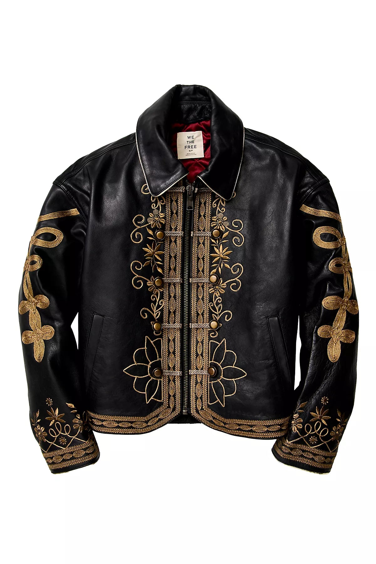 We The Free Lana Leather Band Jacket