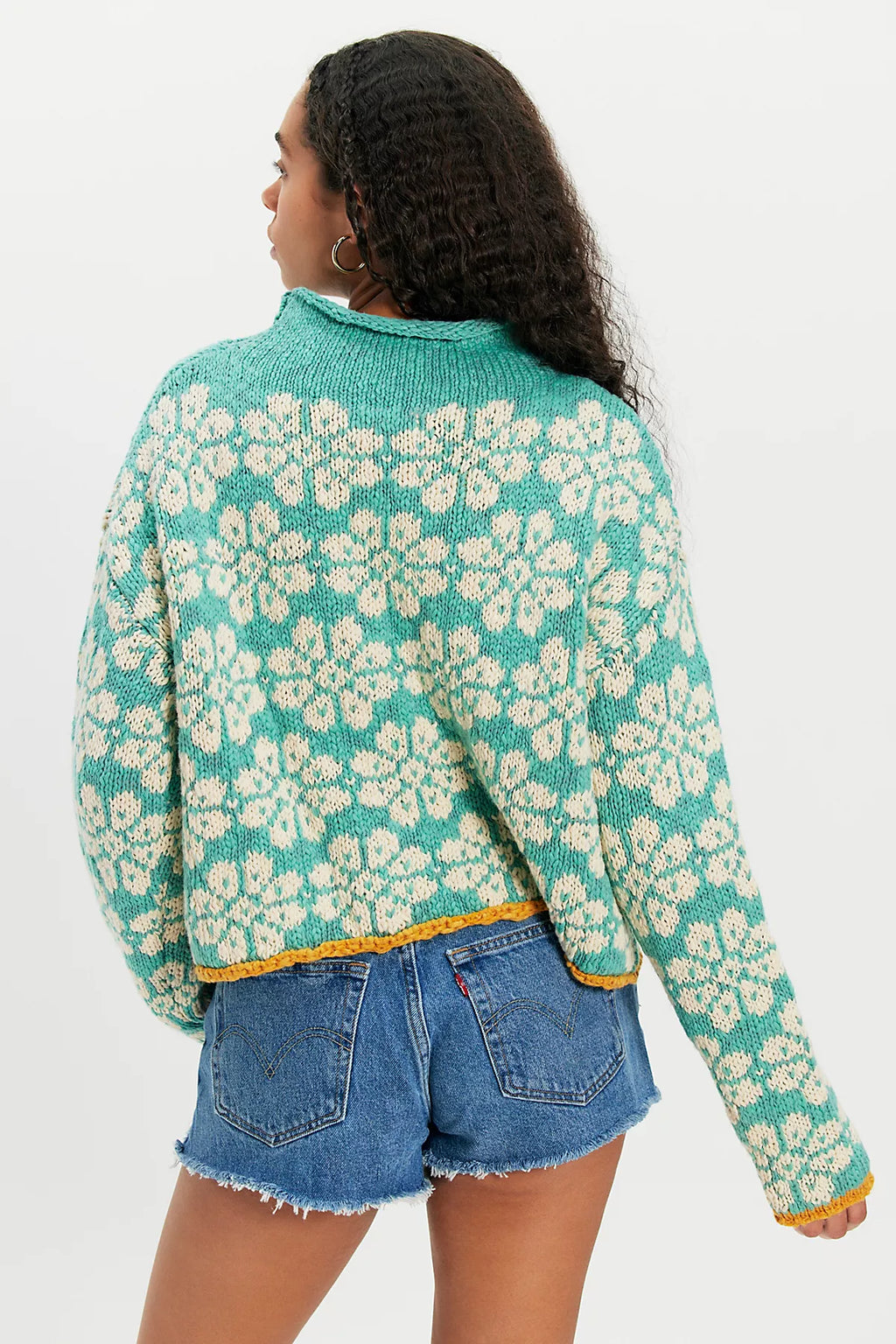 Opal Rollneck Knit Patterned Sweater