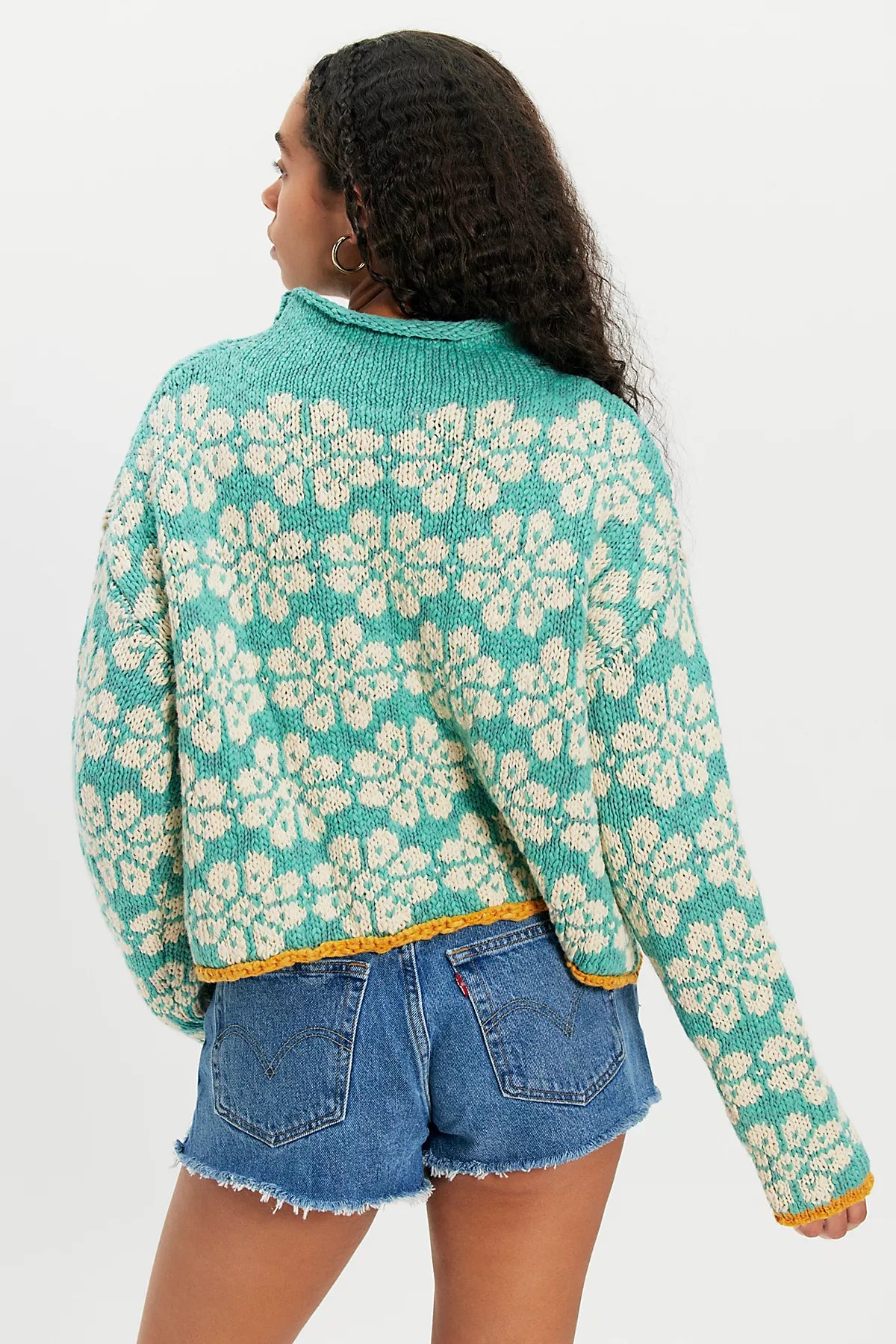 Opal Rollneck Knit Patterned Sweater