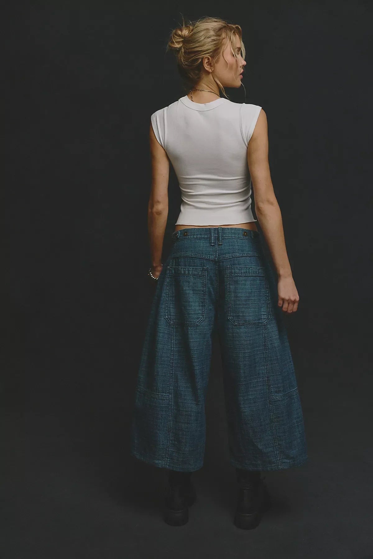We The Free Free To Roam Cropped Wide-Leg Jeans